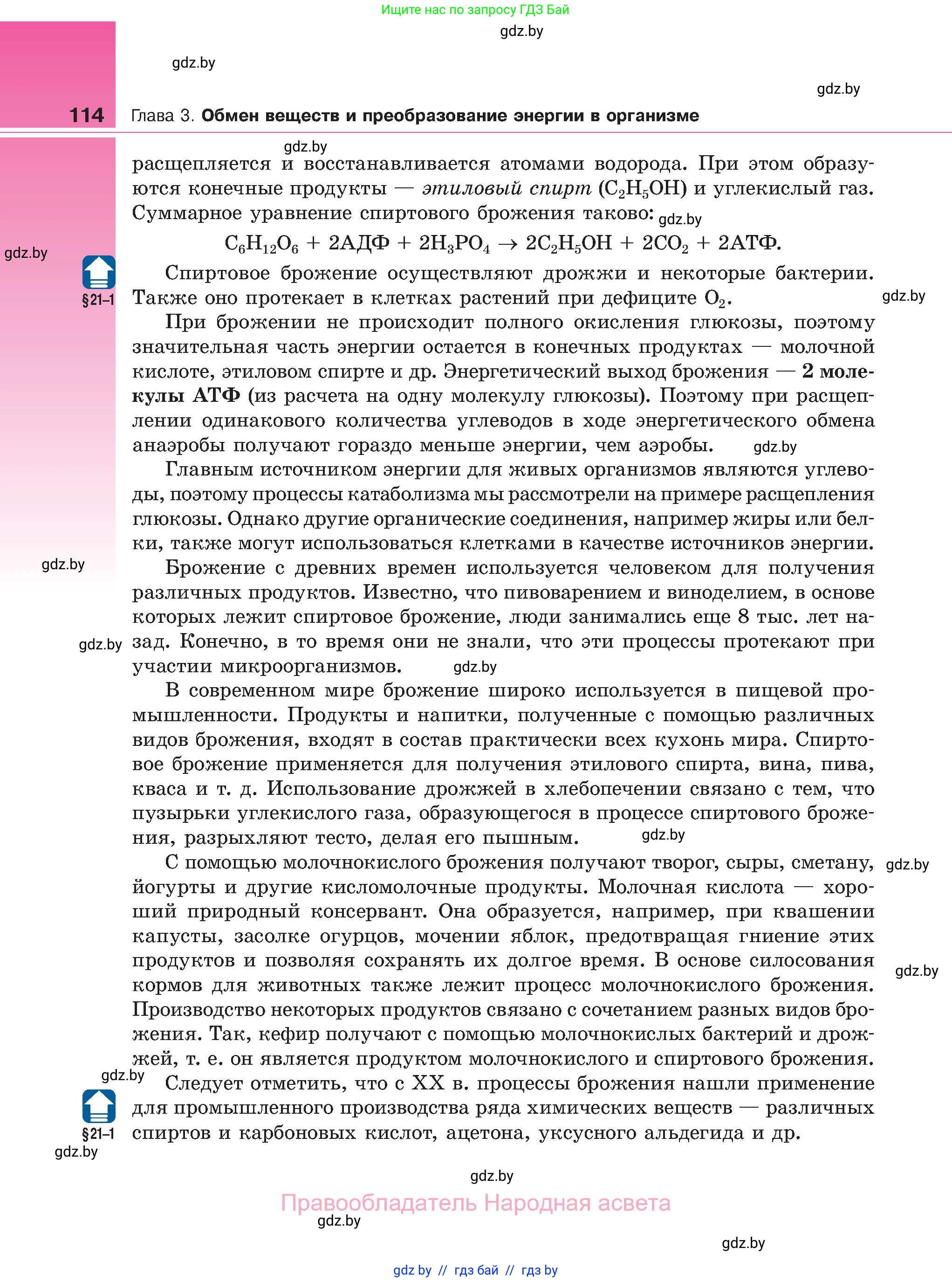 Биология, 11 класс Учебник, авторы: Дашков Максим Леонидович, Песнякевич Александр Георгиевич, Головач Алексей Михайлович, издательство Народная асвета, Минск, 2021, голубого цвета, страница 114