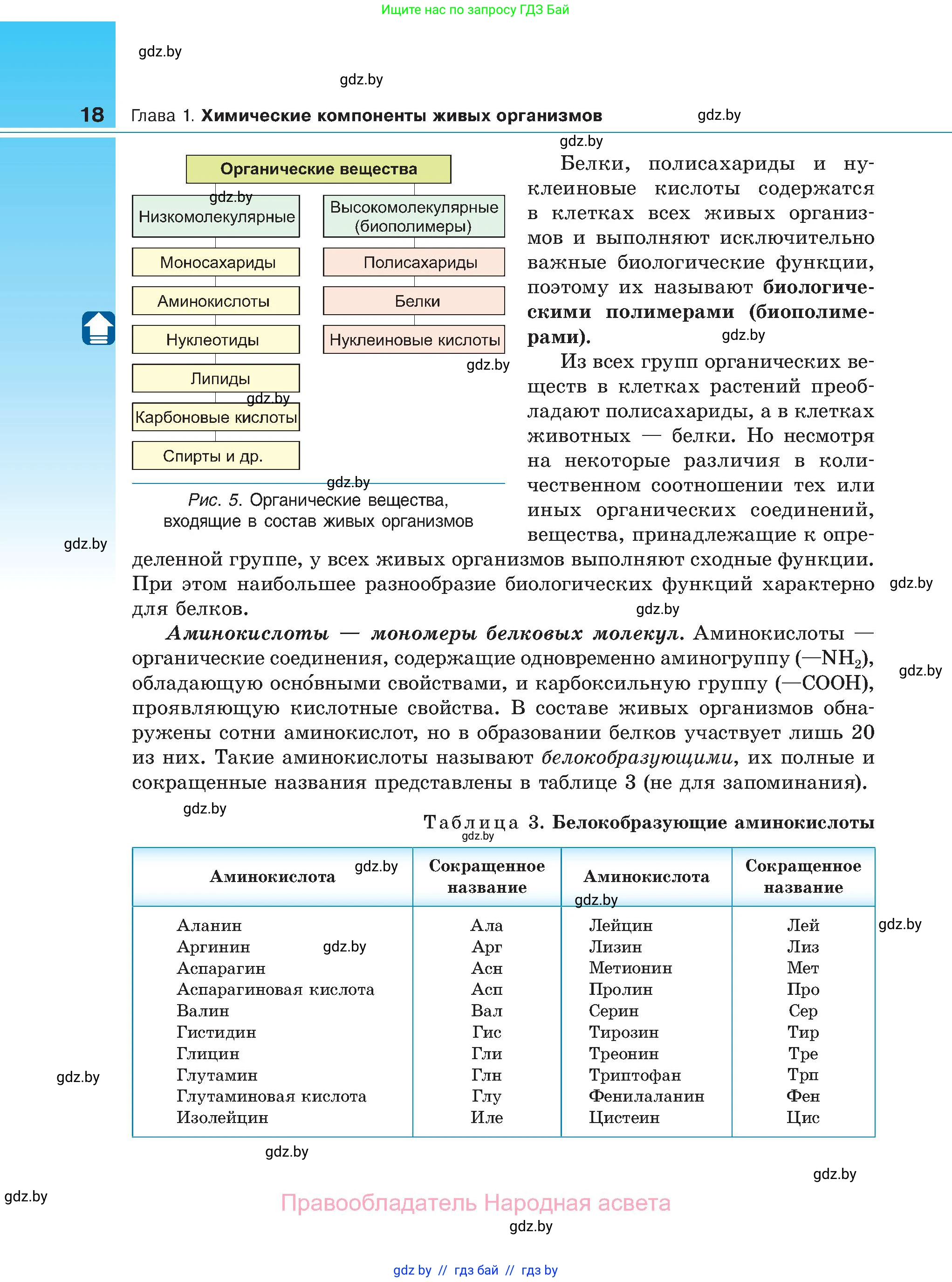 Биология, 11 класс Учебник, авторы: Дашков Максим Леонидович, Песнякевич Александр Георгиевич, Головач Алексей Михайлович, издательство Народная асвета, Минск, 2021, голубого цвета, страница 18