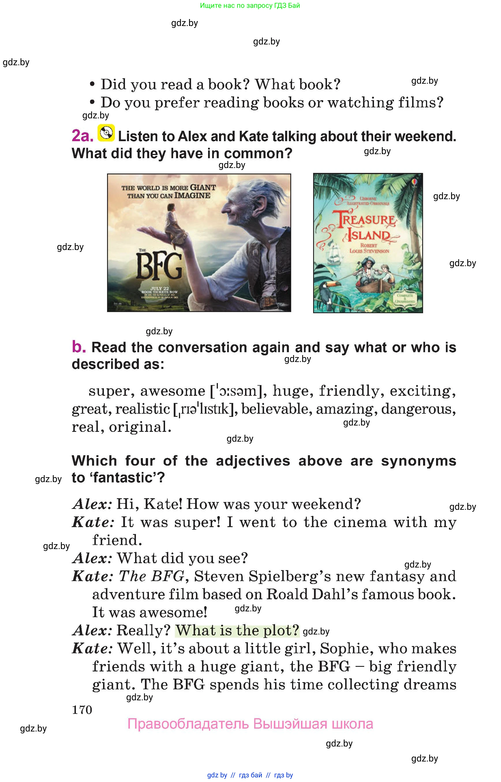 Английский язык (english), 6 класс Учебник, авторы: Демченко Наталья Валентиновна, Севрюкова Татьяна Юрьевна, Юхнель Наталья Валентиновна, Наумова Елена Георгиевна, Рыбалко О Н, Манешина А В, Маслёнченко Н А, издательство Вышэйшая школа, Минск, 2018, красного цвета, Часть 2, страница 170