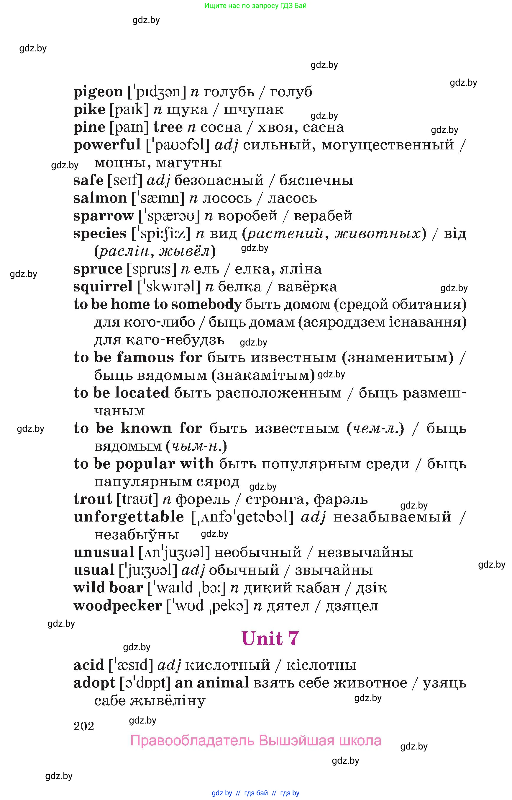Английский язык (english), 6 класс Учебник, авторы: Демченко Наталья Валентиновна, Севрюкова Татьяна Юрьевна, Юхнель Наталья Валентиновна, Наумова Елена Георгиевна, Рыбалко О Н, Манешина А В, Маслёнченко Н А, издательство Вышэйшая школа, Минск, 2018, красного цвета, страница 202
