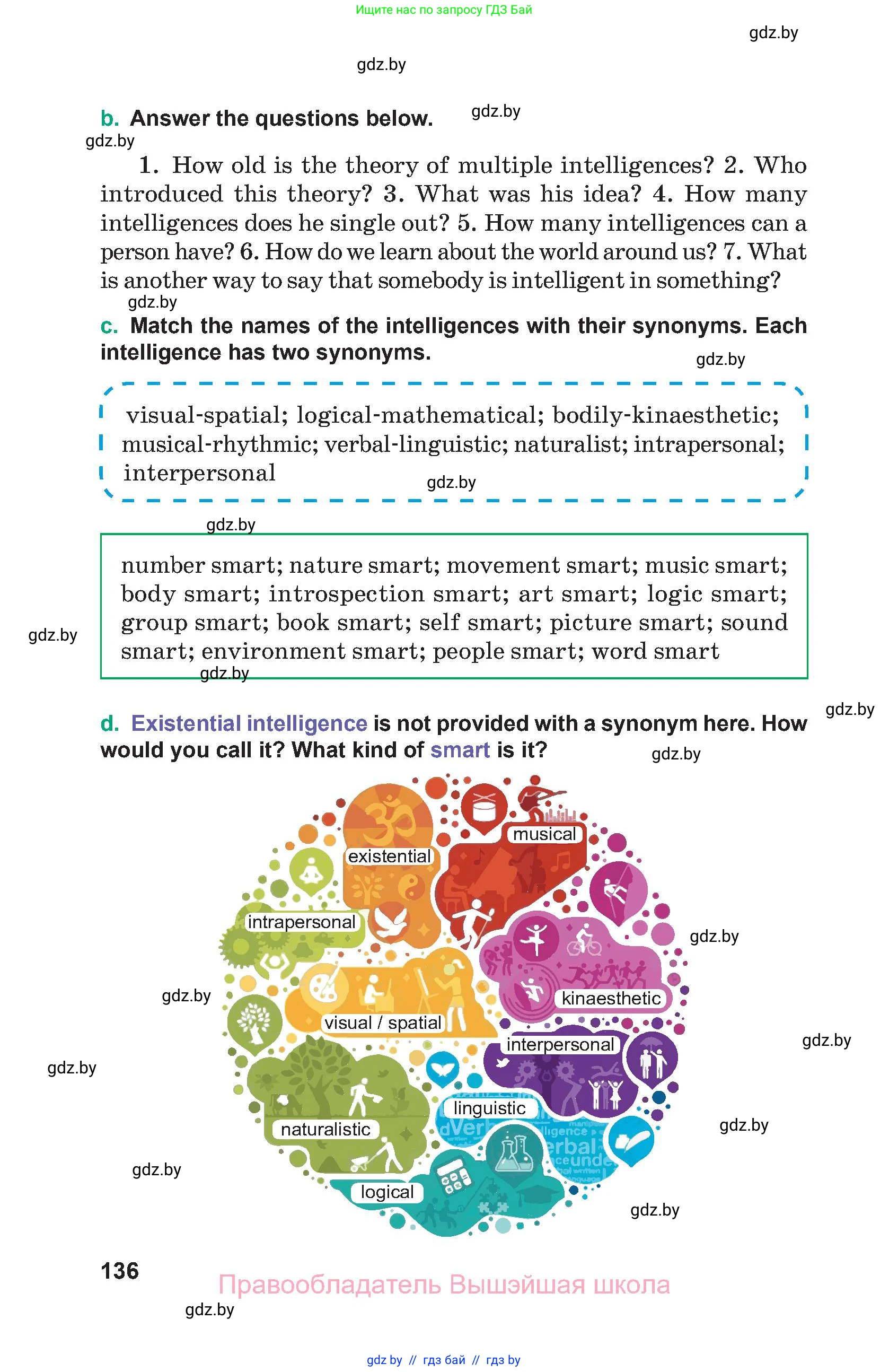 Английский язык (english), 9 класс Учебник (Student's book), авторы: Демченко Наталья Валентиновна, Юхнель Наталья Валентиновна, Романчук Вероника Романовна, Малиновская Елена Александровна, Севрюкова Татьяна Юрьевна, издательство Вышэйшая школа, Минск, 2022, белого цвета, страница 136