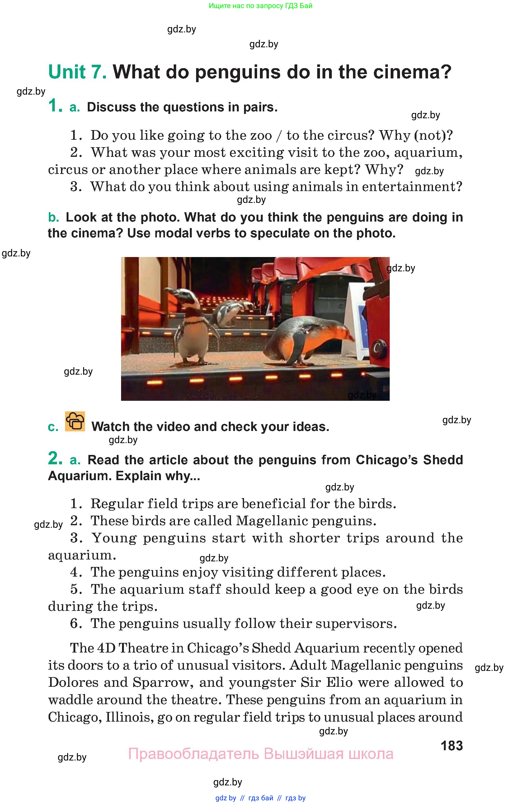 Английский язык (english), 9 класс Учебник (Student's book), авторы: Демченко Наталья Валентиновна, Юхнель Наталья Валентиновна, Романчук Вероника Романовна, Малиновская Елена Александровна, Севрюкова Татьяна Юрьевна, издательство Вышэйшая школа, Минск, 2022, белого цвета, Часть ( Part) 2, страница 183