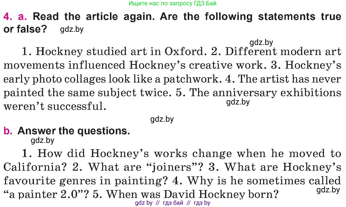 Английский язык (english), 10 класс Учебник (Student's book), авторы: Демченко Наталья Валентиновна, Юхнель Наталья Валентиновна, Севрюкова Татьяна Юрьевна, Бушуева Эдите Владиславовна, Лапицкая Людмила Михайловна (Lapitskaya Ludmila), издательство Вышэйшая школа, Минск, 2021, голубого цвета, Часть ( Part) 2, страница 40, номер 4, Условие