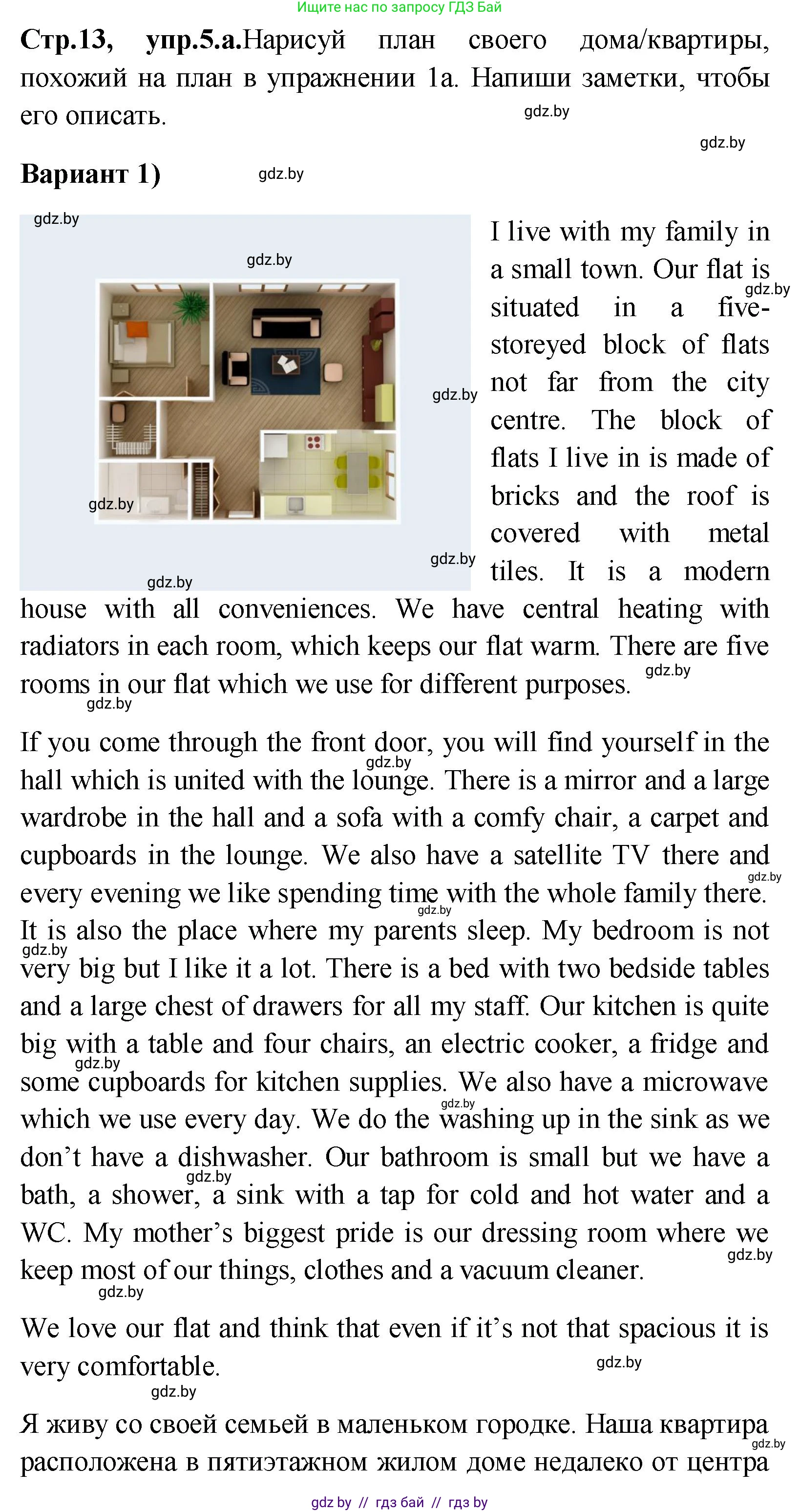 Английский язык (english), 10 класс Учебник (Student's book), авторы: Демченко Наталья Валентиновна, Юхнель Наталья Валентиновна, Севрюкова Татьяна Юрьевна, Бушуева Эдите Владиславовна, Лапицкая Людмила Михайловна (Lapitskaya Ludmila), издательство Вышэйшая школа, Минск, 2021, голубого цвета, Часть ( Part) 1, страница 13, номер 5, Решение