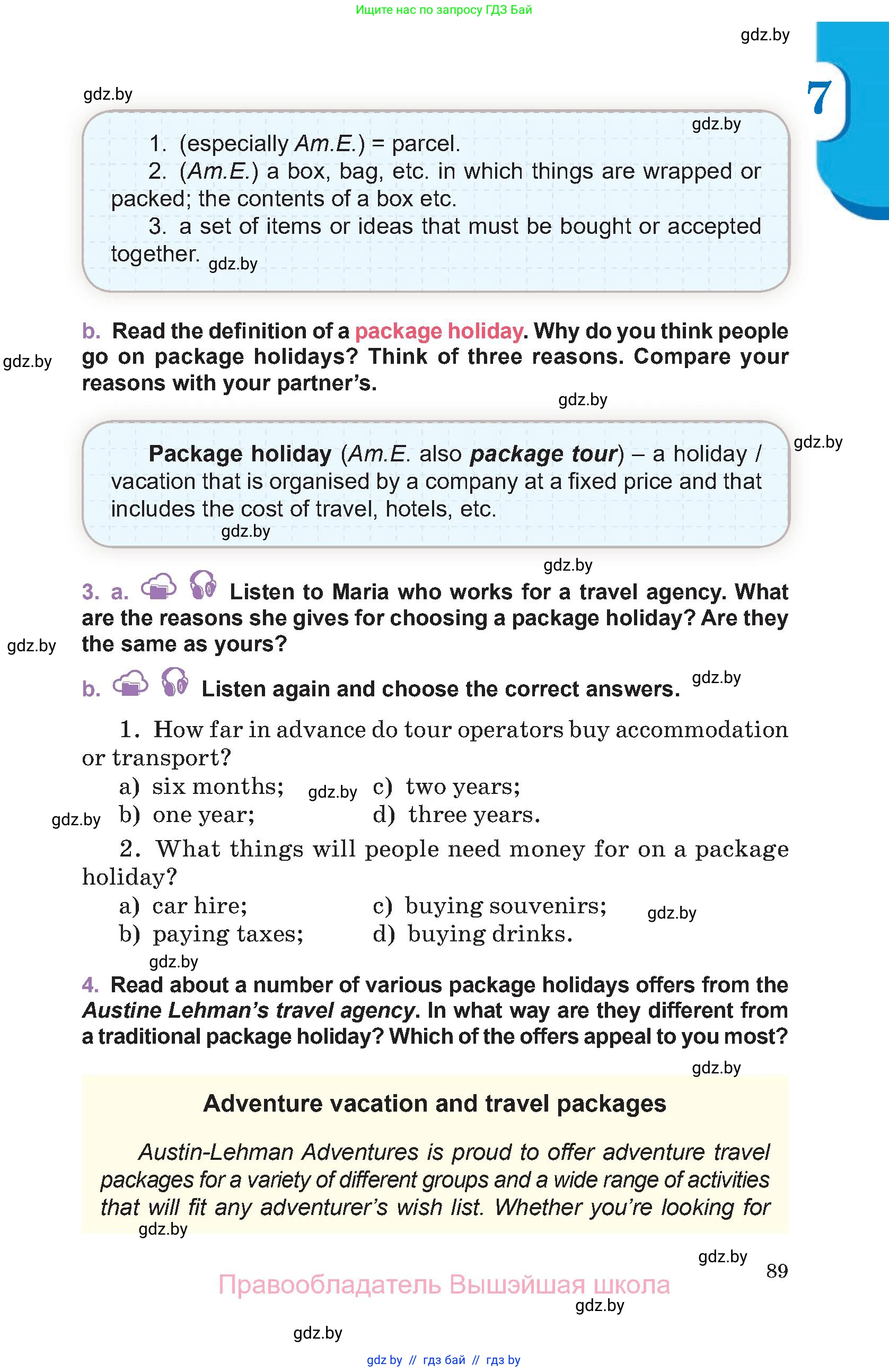 Английский язык (english), 11 класс Учебник (Student's book), авторы: Демченко Наталья Валентиновна, Бушуева Эдите Владиславовна, Севрюкова Татьяна Юрьевна, Лапицкая Людмила Михайловна (Lapitskaya Ludmila), Романчук Вероника Романовна, издательство Вышэйшая школа, Минск, 2022, розового цвета, Часть ( Part) 2, страница 89