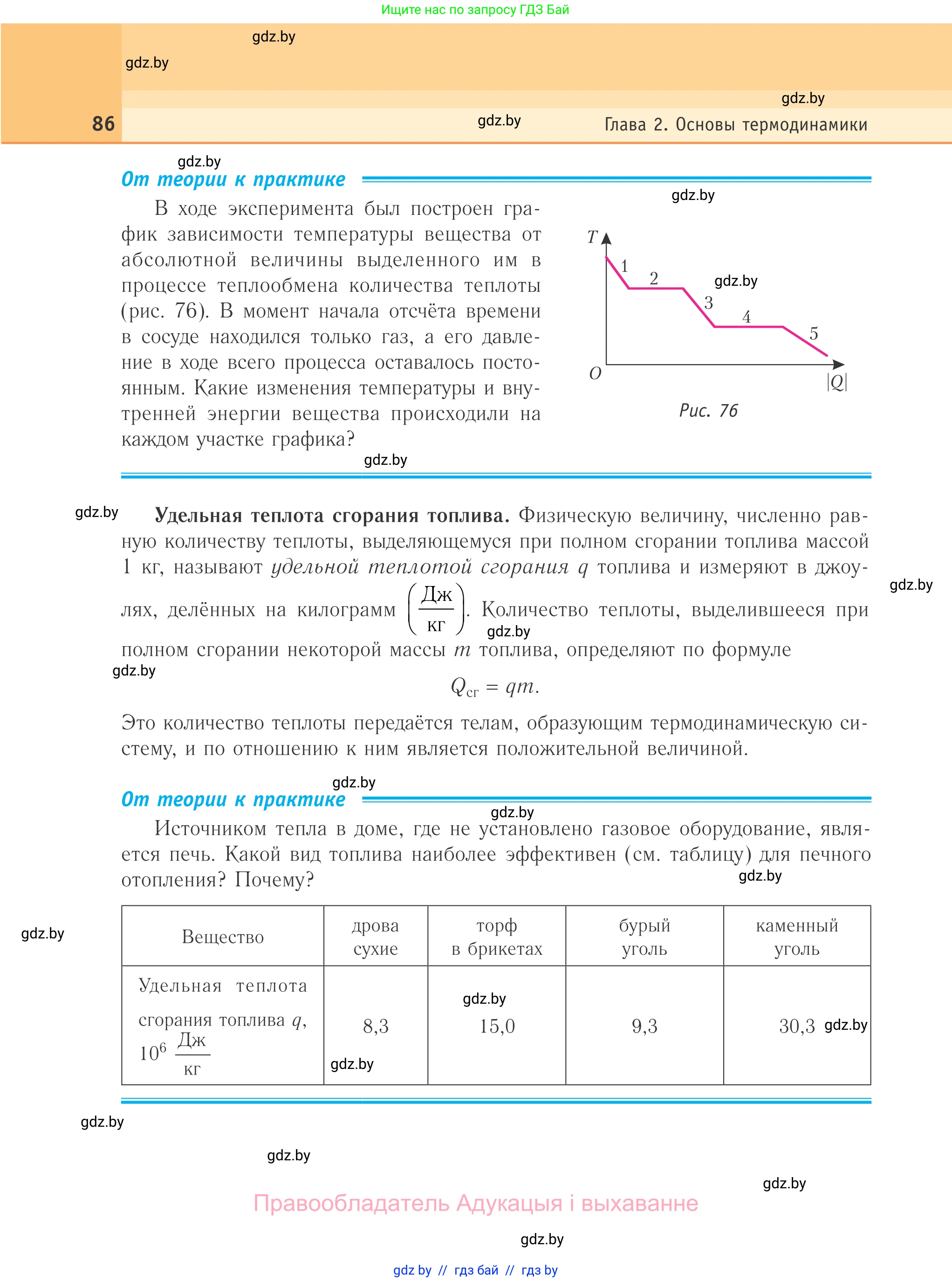 Физика, 10 класс Учебник, авторы: Громыко Елена Владимировна, Зенькович Владимир Иванович, Луцевич Александр Александрович, Слесарь Инесса Эдуардовна, издательство Адукацыя i выхаванне, Минск, 2019, бирюзового цвета, страница 86