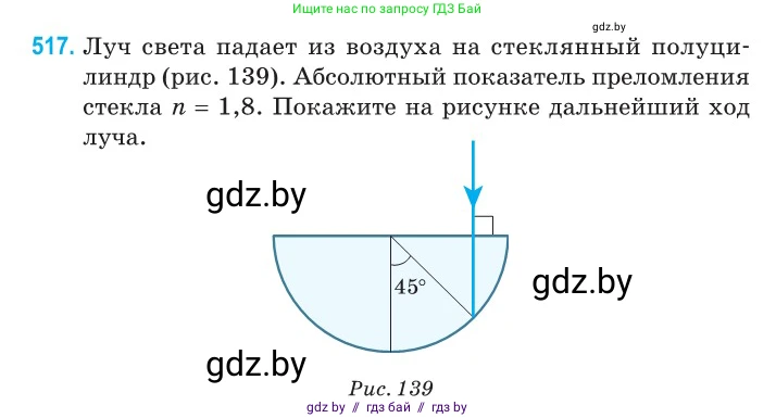 Физика, 11 класс Сборник задач, авторы: Дорофейчик Владимир Владимирович, Силенков Михаил Анатольевич, издательство Национальный институт образования, Минск, 2023, страница 155, номер 517, Условие