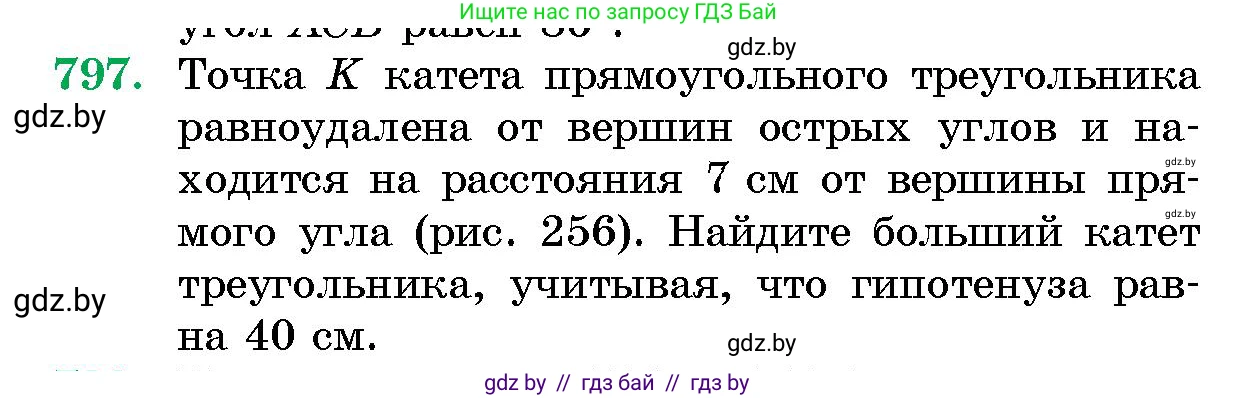 Геометрия, 10 класс Сборник задач, авторы: Латотин Леонид Александрович, Чеботаревский Борис Дмитриевич, издательство Народная асвета, Минск, 2021, страница 113, номер 797, Условие