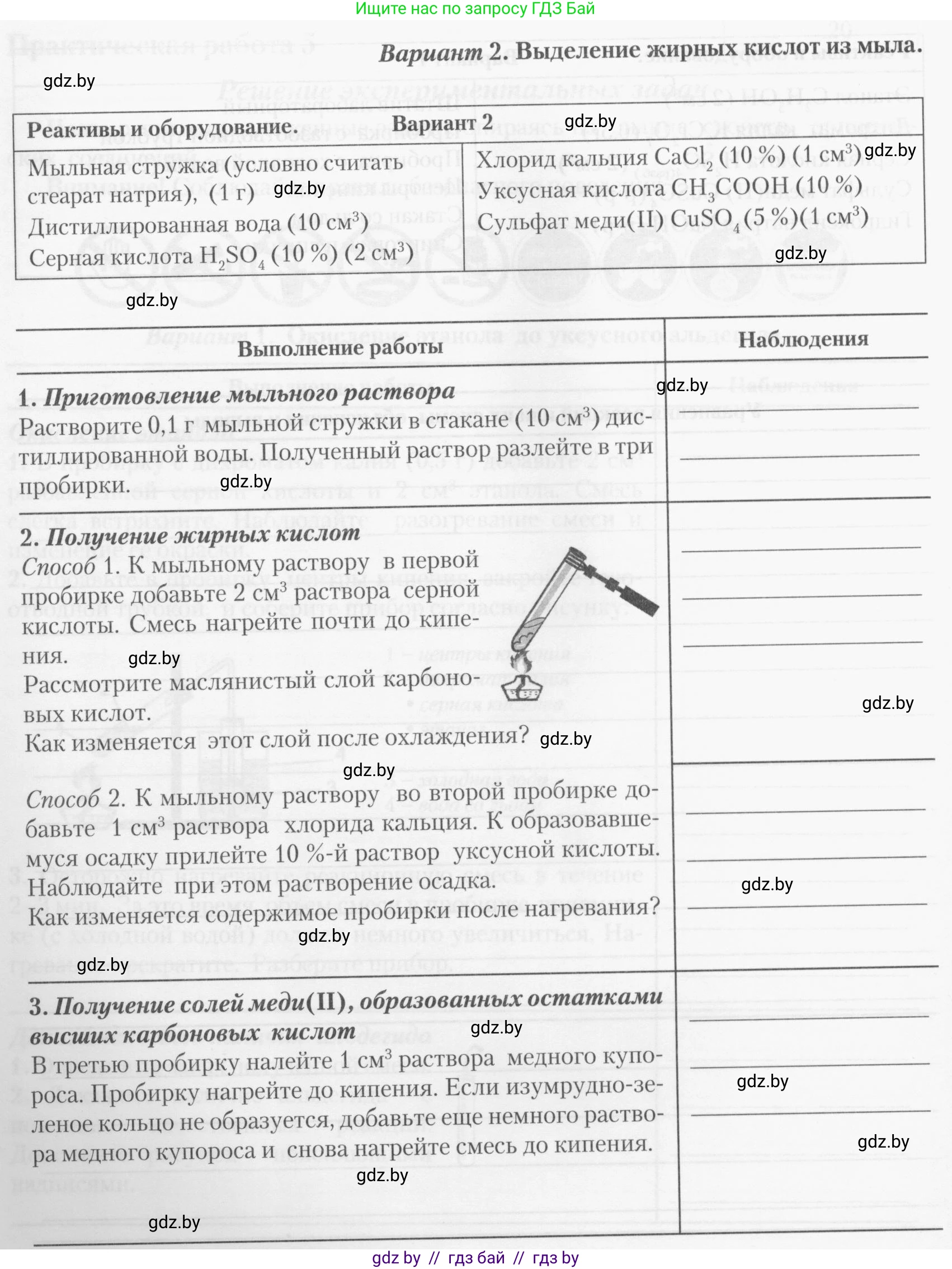 Химия, 10 класс Тетрадь для практических работ, автор: Борушко Ирина Ивановна, издательство Сэр-Вит, Минск, 2020, голубого цвета, Часть 1, страница 24, номер 2, Условия