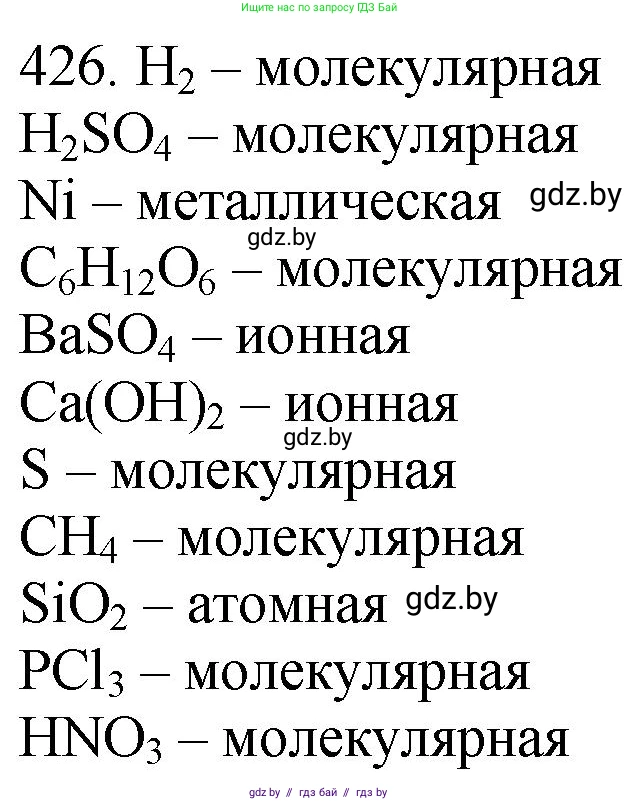 Химия, 11 класс Сборник задач, авторы: Хвалюк Виктор Николаевич, Резяпкин Виктор Ильич, издательство Адукацыя i выхаванне, Минск, 2023, зелёного цвета, страница 65, номер 426, Решение