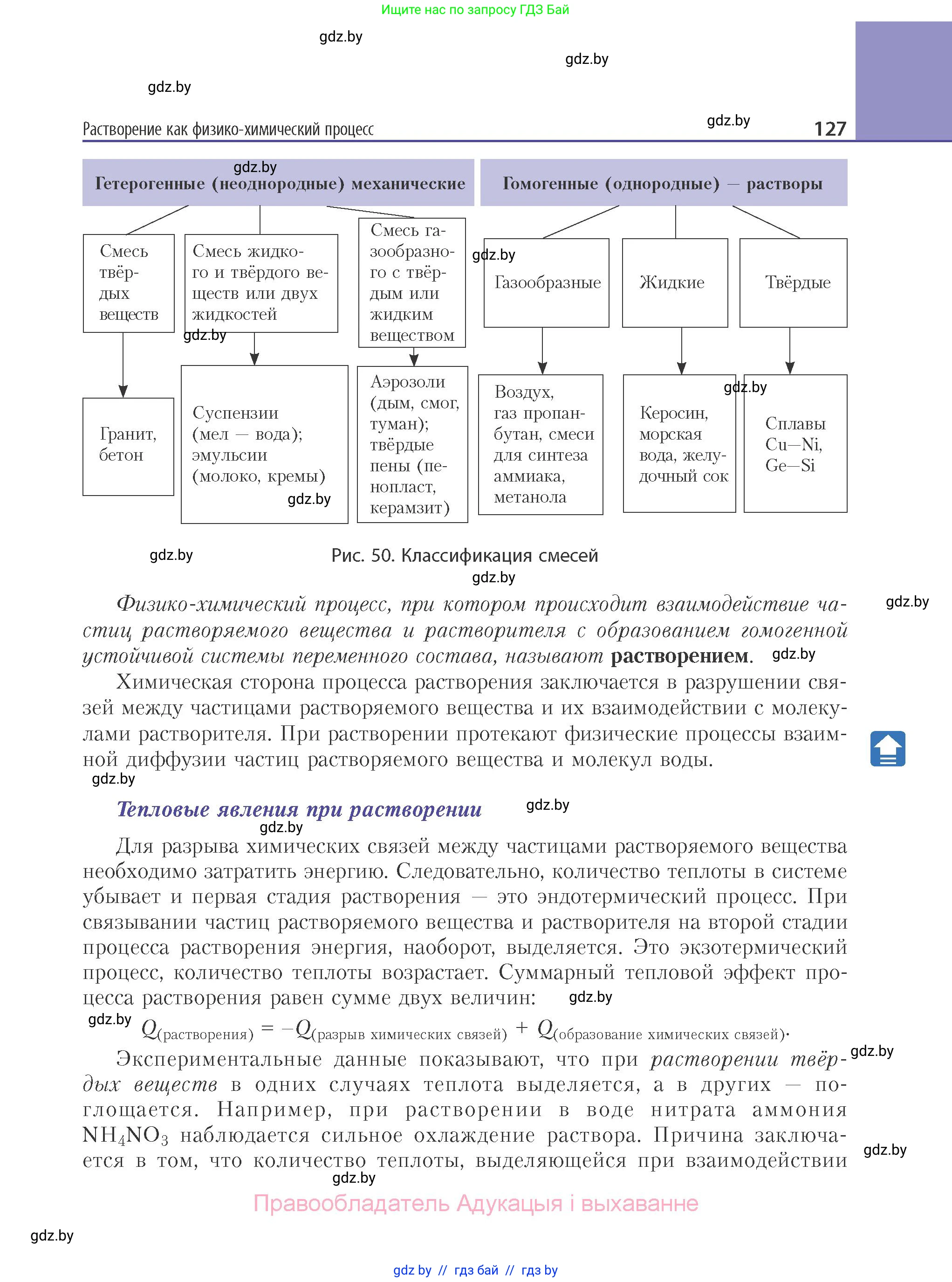 Химия, 11 класс Учебник, авторы: Мычко Дмитрий Иванович, Прохоревич Константин Николаевич, Борушко Ирина Ивановна, издательство Адукацыя i выхаванне, Минск, 2021, зелёного цвета, страница 127