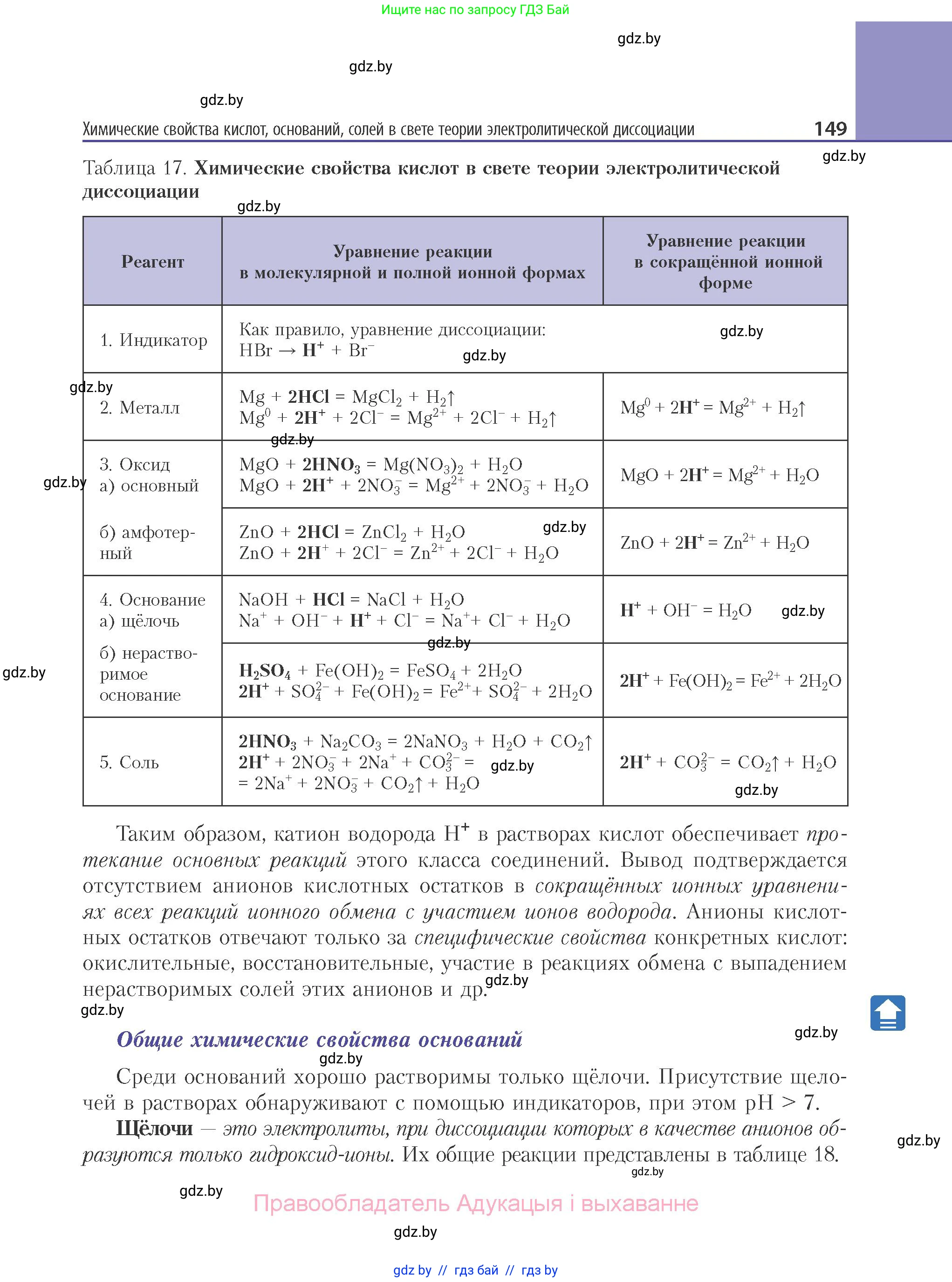 Химия, 11 класс Учебник, авторы: Мычко Дмитрий Иванович, Прохоревич Константин Николаевич, Борушко Ирина Ивановна, издательство Адукацыя i выхаванне, Минск, 2021, зелёного цвета, страница 149