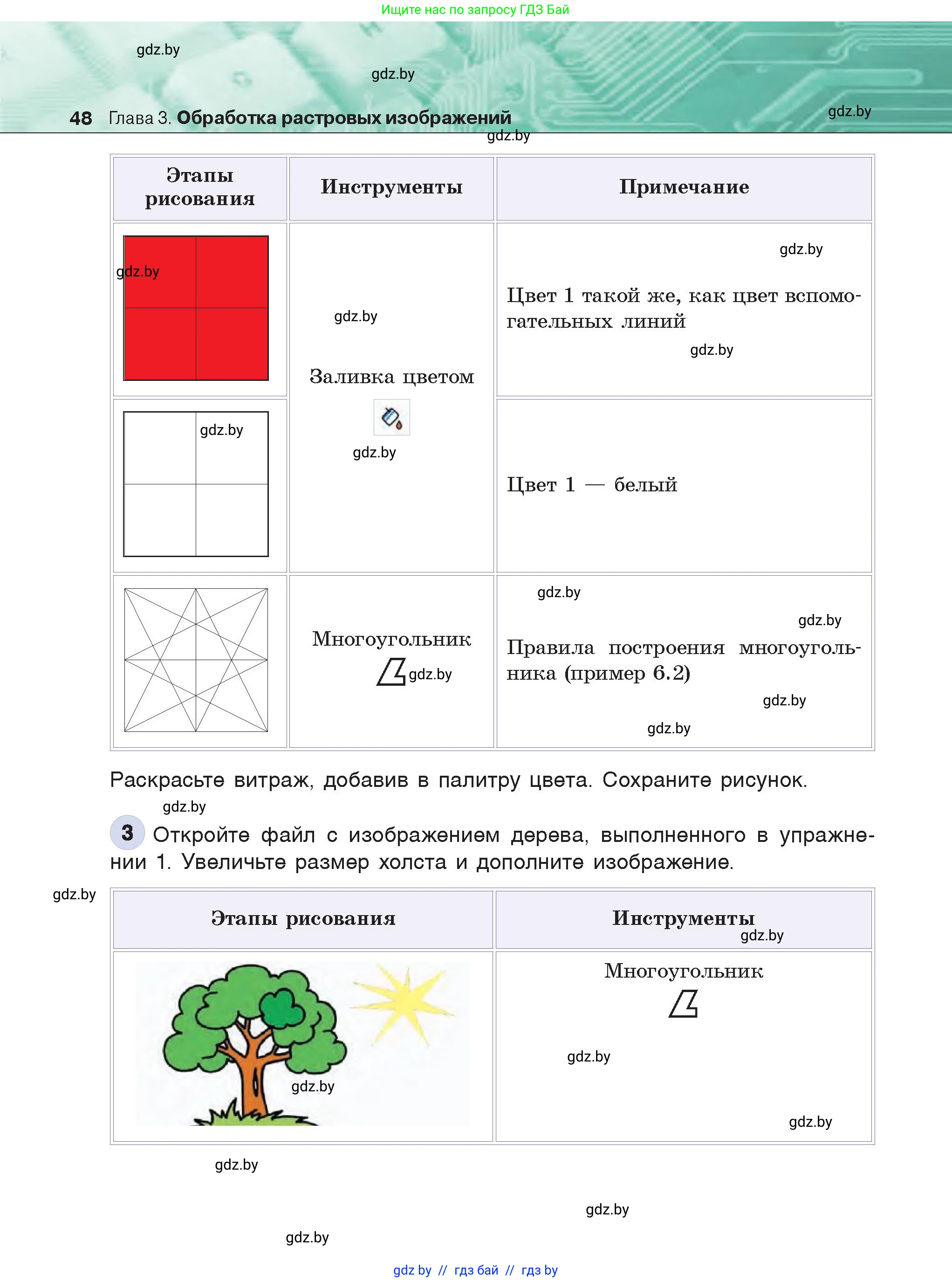 Информатика, 6 класс Учебник, авторы: Котов Владимир Михайлович, Макарова Нина Петровна, Лапо Анжелика Ивановна, Войтехович Елена Николаевна, издательство Народная асвета, Минск, 2024, бирюзового цвета, страница 48