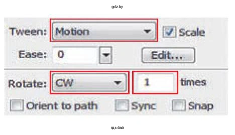 Параметры анимации