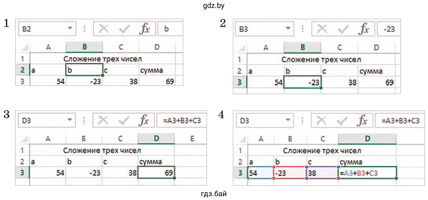 Таблицы. Назовите адрес активной ячейки. Какого типа информация хранится в активной ячейке? Как это можно определить?