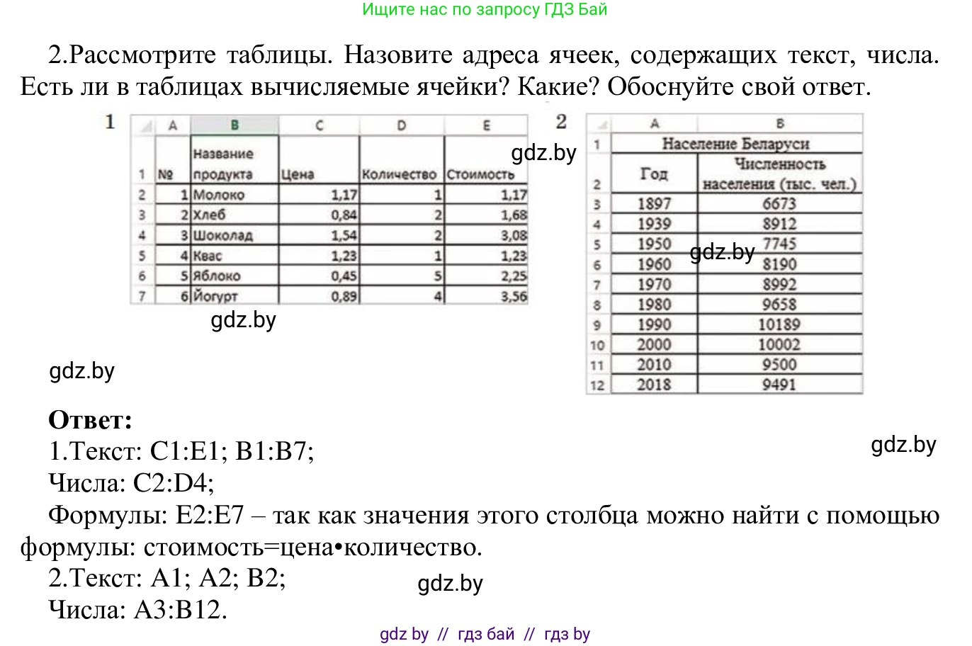 Информатика, 9 класс Учебник, авторы: Котов Владимир Михайлович, Лапо Анжелика Ивановна, Быкадоров Юрий Александрович, Войтехович Елена Николаевна, издательство Народная асвета, Минск, 2019, голубого цвета, страница 68, номер 2, Решение