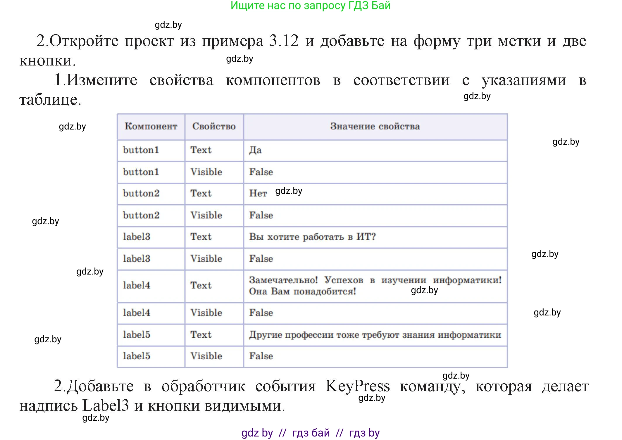 Информатика, 11 класс Учебник, авторы: Котов Владимир Михайлович, Лапо Анжелика Ивановна, Быкадоров Юрий Александрович, Войтехович Елена Николаевна, издательство Народная асвета, Минск, 2021, бирюзового цвета, страница 24, номер 2, Решение