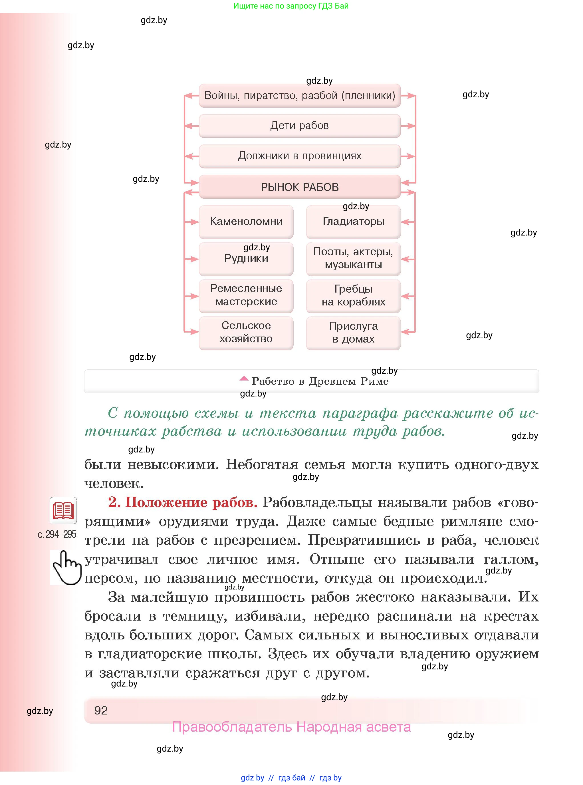 История Древнего мира, 5 класс Учебник, авторы: Кошелев Владимир Сергеевич, Прохоров Андрей Аркадьевич, Перзашкевич Олег Валерьевич, Журавлевич Ольга Георгиевна, издательство Народная асвета, Минск, 2019, коричневого цвета, Часть 2, страница 92