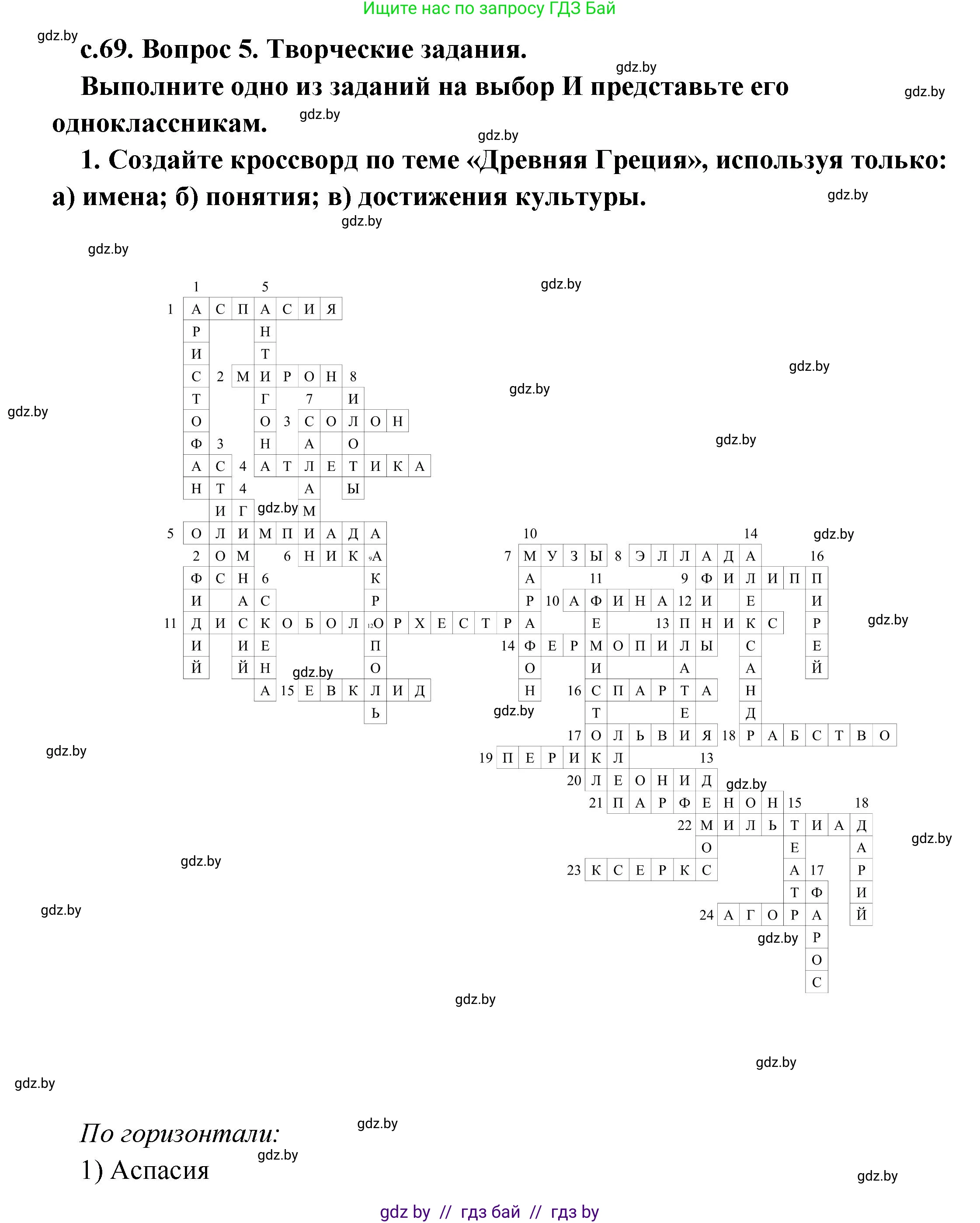 История Древнего мира, 5 класс Учебник, авторы: Кошелев Владимир Сергеевич, Прохоров Андрей Аркадьевич, Перзашкевич Олег Валерьевич, Журавлевич Ольга Георгиевна, издательство Народная асвета, Минск, 2019, коричневого цвета, Часть 2, страница 70, номер 5, Решение (краткий ответ)