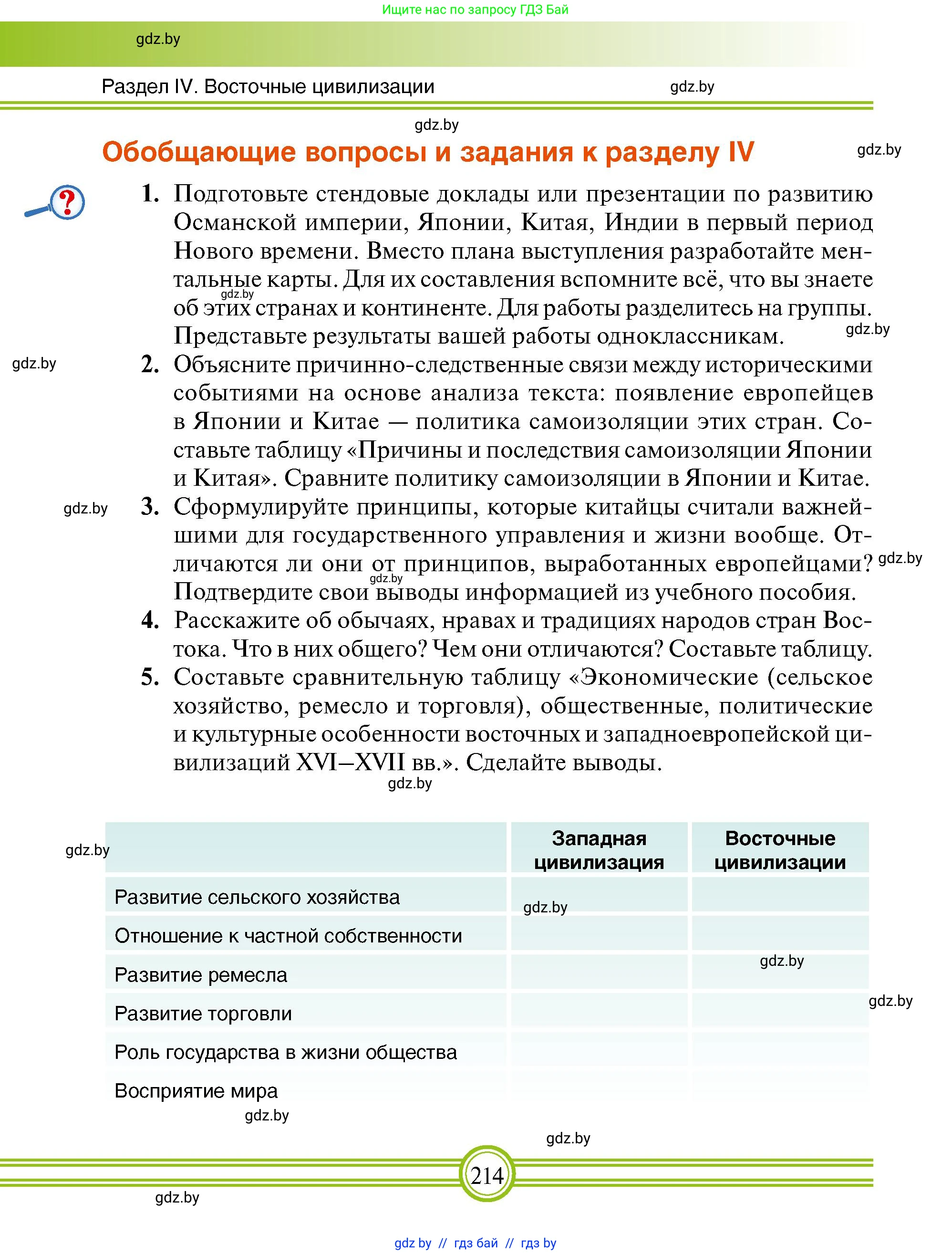 Всемирная история, 7 класс Учебник, авторы: Кошелев Владимир Сергеевич, Кошелева Наталья Владимировна, издательство Издательский центр БГУ, Минск, 2024, красного цвета, страница 214