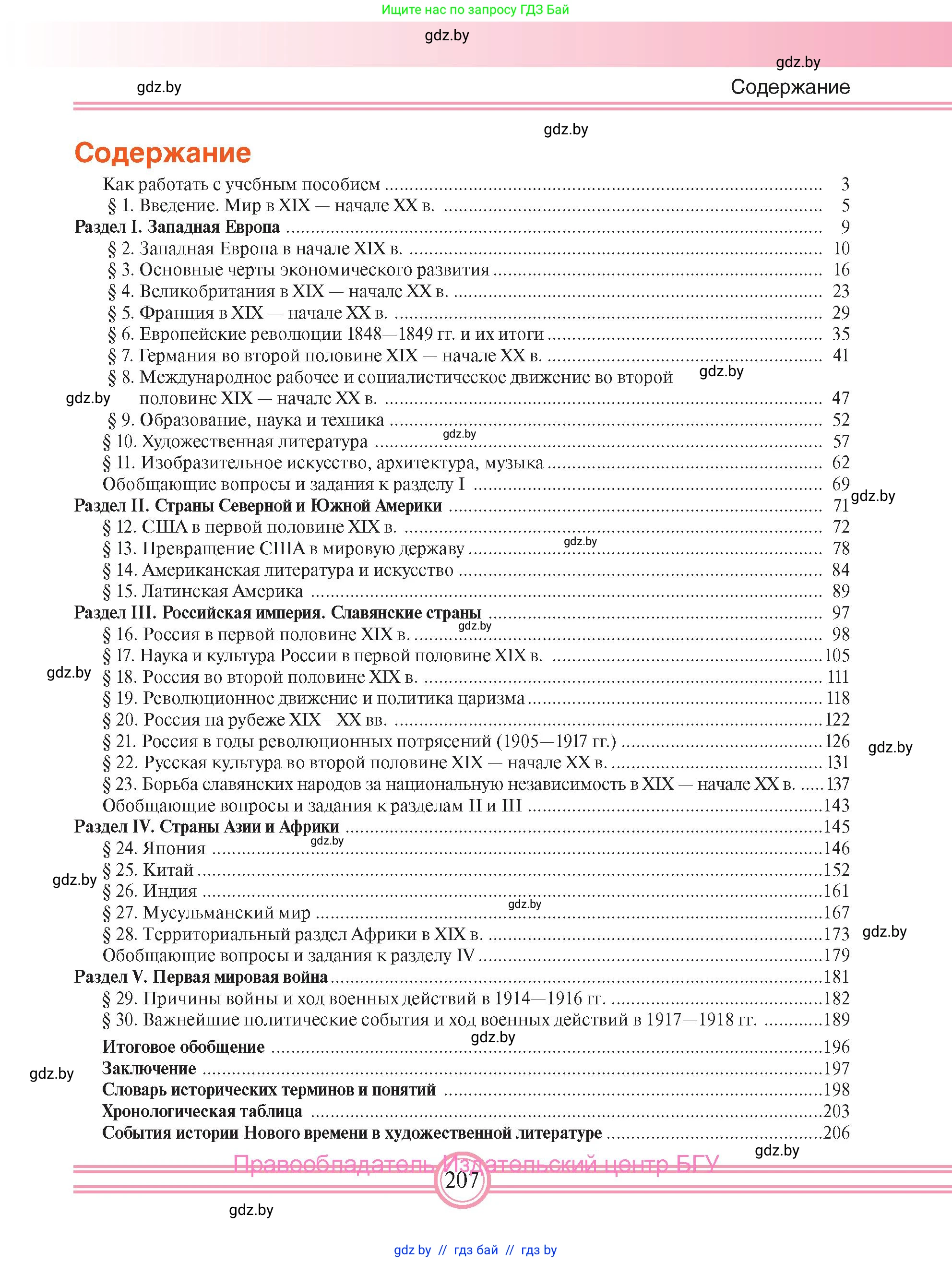 Всемирная история, 8 класс Учебник, авторы: Кошелев Владимир Сергеевич, Кошелева Наталья Владимировна, Байдакова Наталья Владимировна, издательство Издательский центр БГУ, Минск, 2018, красного цвета, страница 207