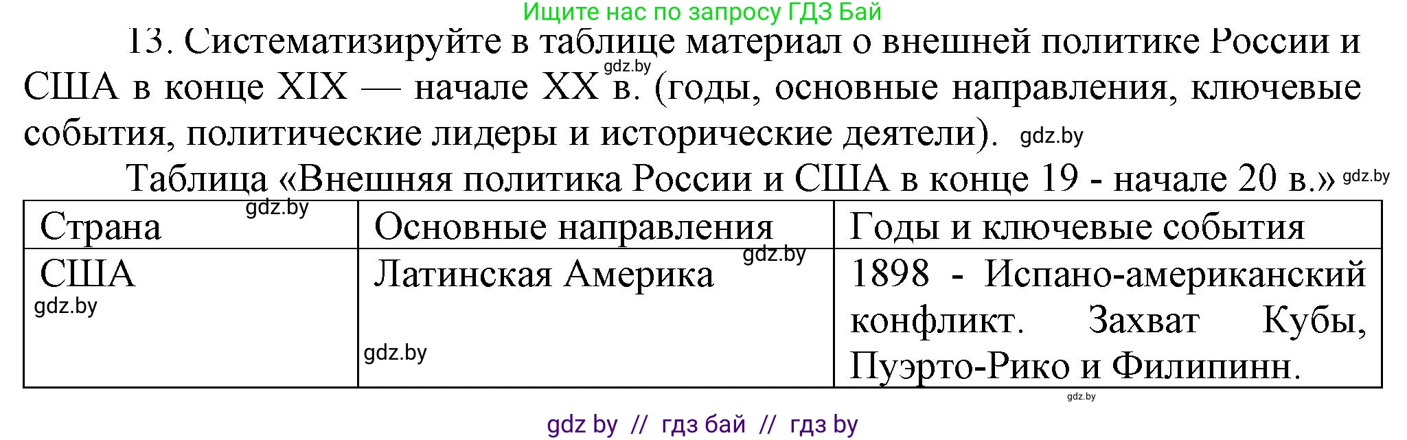 Всемирная история, 8 класс Учебник, авторы: Кошелев Владимир Сергеевич, Кошелева Наталья Владимировна, Байдакова Наталья Владимировна, издательство Издательский центр БГУ, Минск, 2018, красного цвета, страница 144, номер 13, Решение