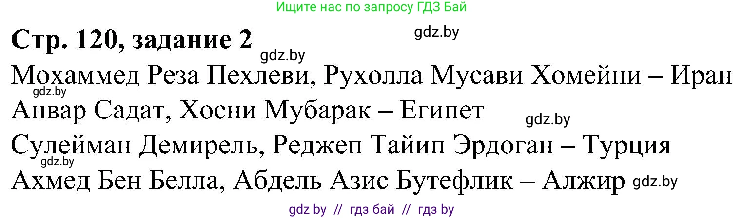 Всемирная история, 9 класс Практикум, авторы: Кошелев Владимир Сергеевич, Краснова Марина Алексеевна, Кошелева Наталья Владимировна, издательство Аверсэв, Минск, 2020, серого цвета, страница 120, номер 2, Решение