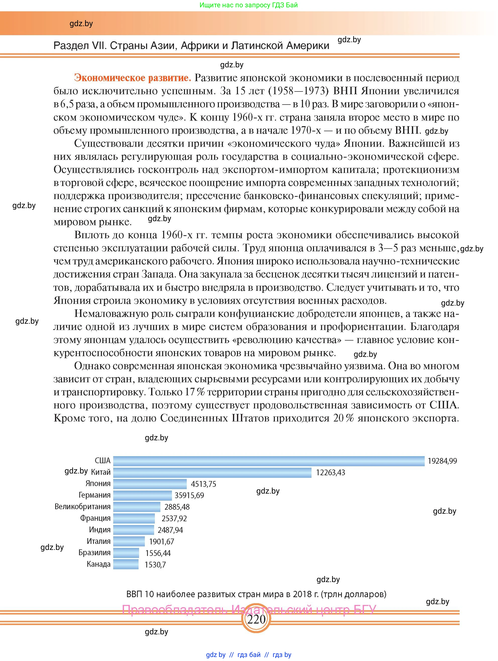 Всемирная история, 9 класс Учебник, авторы: Кошелев Владимир Сергеевич, Краснова Марина Алексеевна, Кошелева Наталья Владимировна, издательство Издательский центр БГУ, Минск, 2019, красного цвета, страница 220