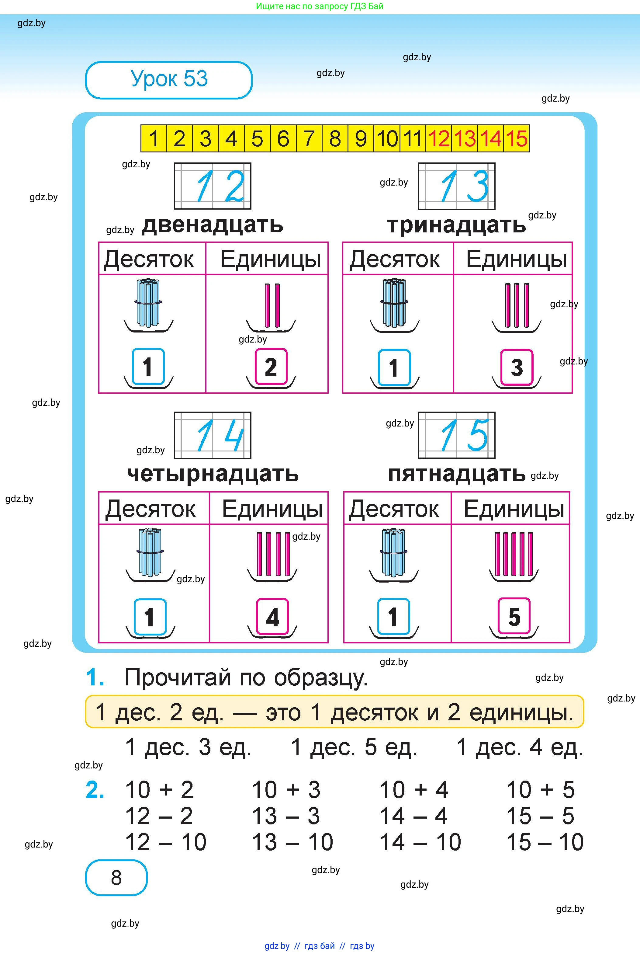 Математика, 1 класс Учебник, авторы: Муравьева Галина Леонидовна, Урбан Мария Анатольевна, издательство Академия образования, Минск, 2024, Часть 1, страница 8