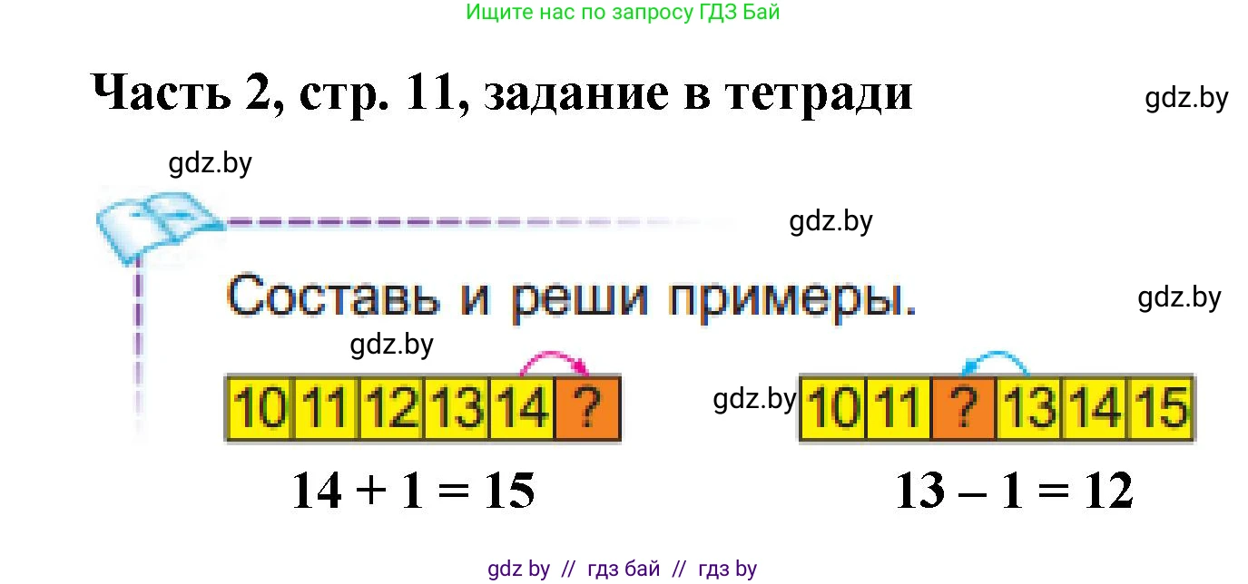 Математика, 1 класс Учебник, авторы: Муравьева Галина Леонидовна, Урбан Мария Анатольевна, издательство Академия образования, Минск, 2024, Часть 2, страница 11, Решение