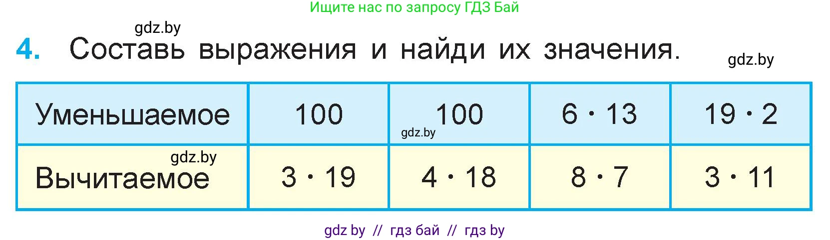 Математика, 3 класс Учебник, авторы: Муравьева Галина Леонидовна, Урбан Мария Анатольевна, издательство Национальный институт образования, Минск, 2021, оранжевого цвета, Часть 1, страница 102, номер 4, Условие