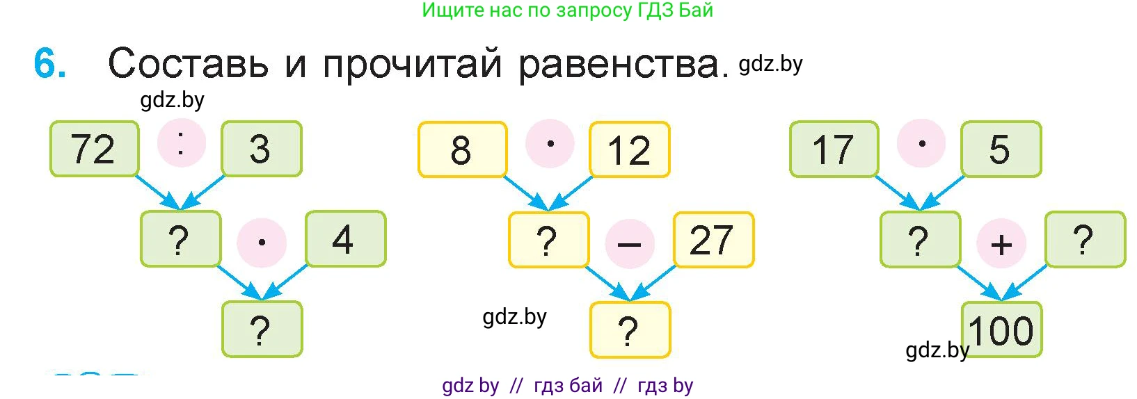 Математика, 3 класс Учебник, авторы: Муравьева Галина Леонидовна, Урбан Мария Анатольевна, издательство Национальный институт образования, Минск, 2021, оранжевого цвета, Часть 2, страница 20, номер 6, Условие
