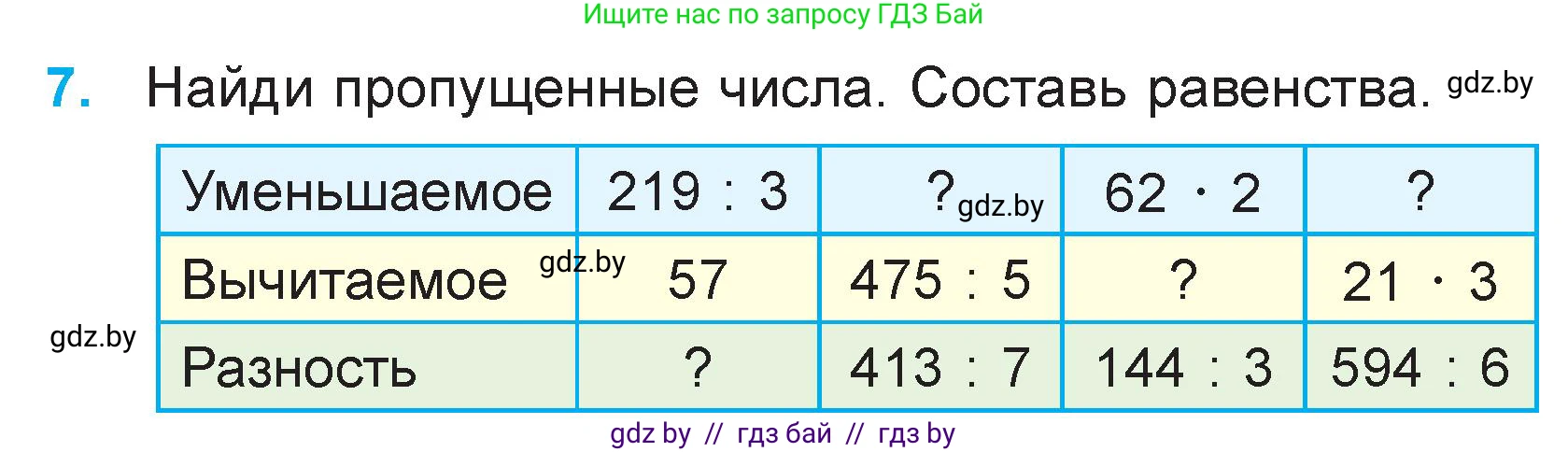 Математика, 3 класс Учебник, авторы: Муравьева Галина Леонидовна, Урбан Мария Анатольевна, издательство Национальный институт образования, Минск, 2021, оранжевого цвета, Часть 2, страница 131, номер 7, Условие