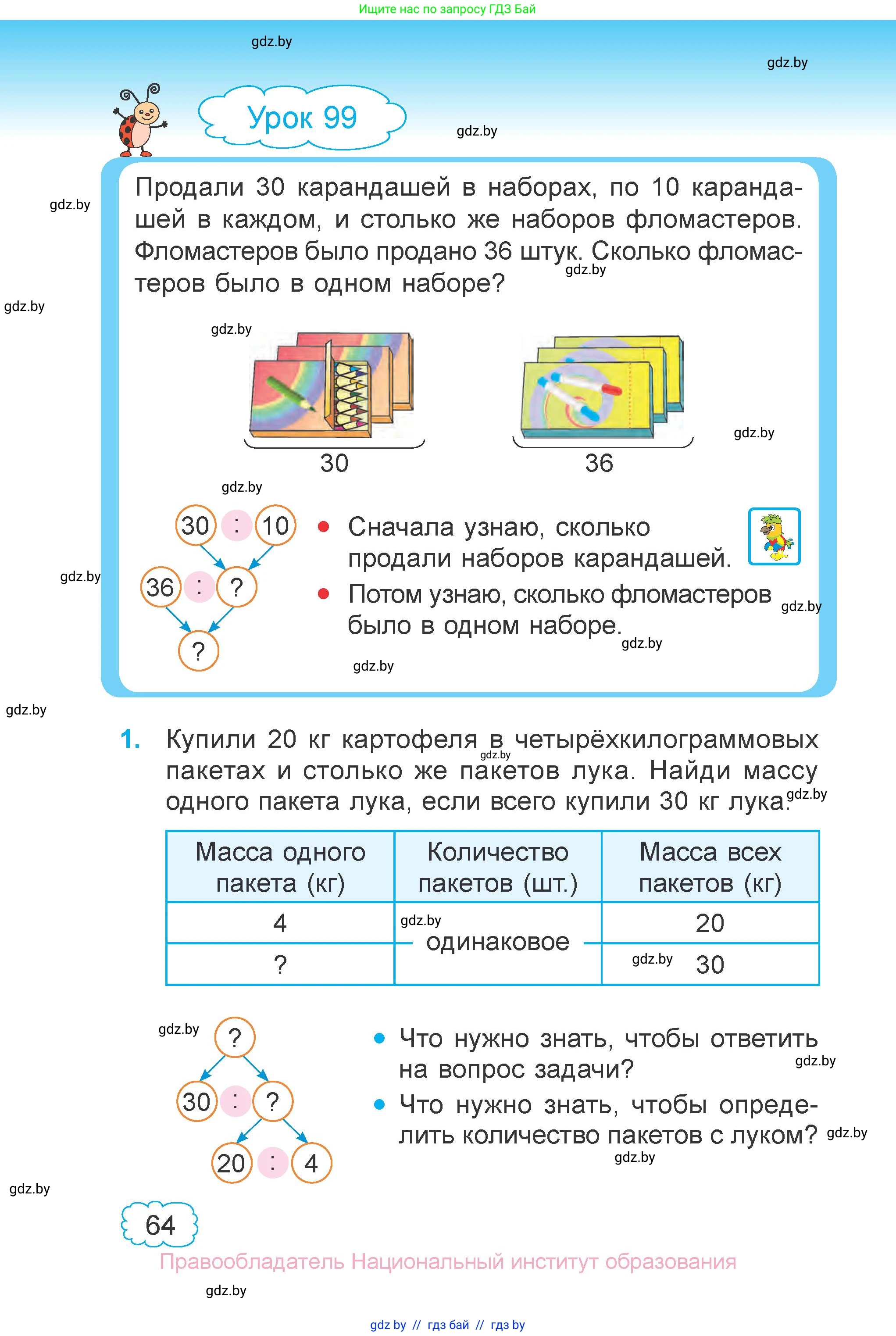 Математика, 3 класс Учебник, авторы: Муравьева Галина Леонидовна, Урбан Мария Анатольевна, издательство Национальный институт образования, Минск, 2021, оранжевого цвета, Часть 2, страница 64