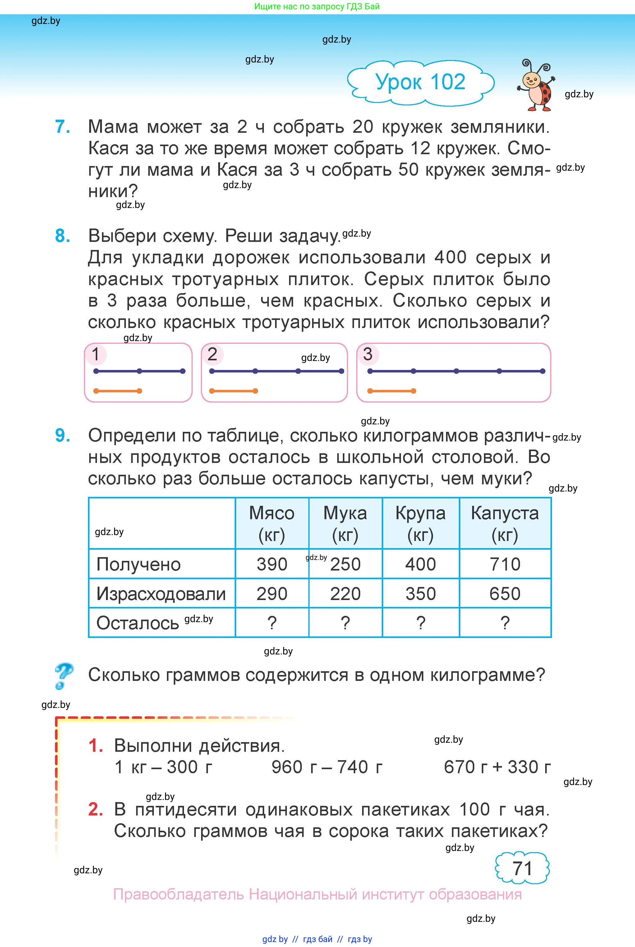 Математика, 3 класс Учебник, авторы: Муравьева Галина Леонидовна, Урбан Мария Анатольевна, издательство Национальный институт образования, Минск, 2021, оранжевого цвета, Часть 1, страница 71
