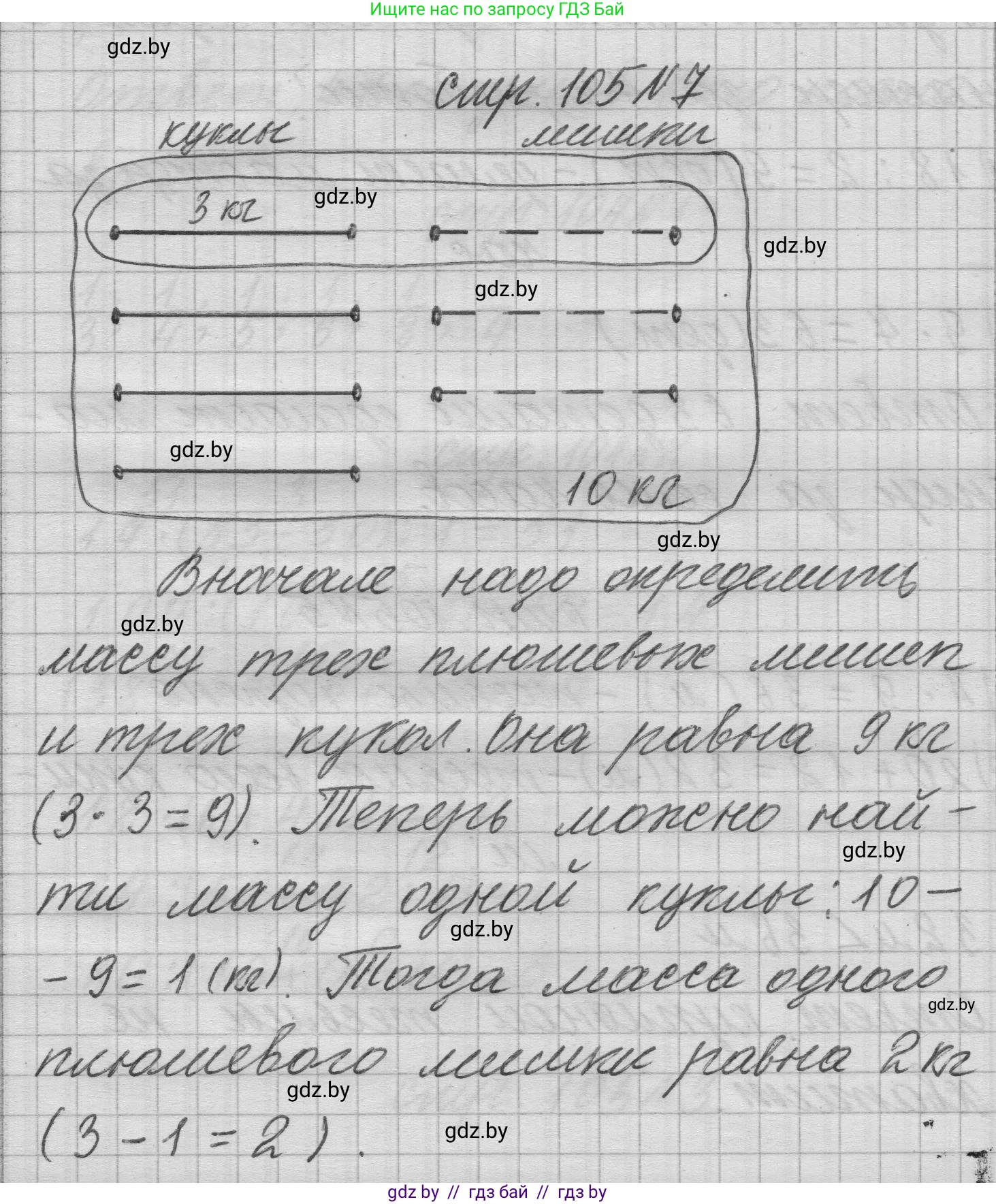 Математика, 3 класс Учебник, авторы: Муравьева Галина Леонидовна, Урбан Мария Анатольевна, издательство Национальный институт образования, Минск, 2021, оранжевого цвета, Часть 1, страница 105, номер 7, Решение 1