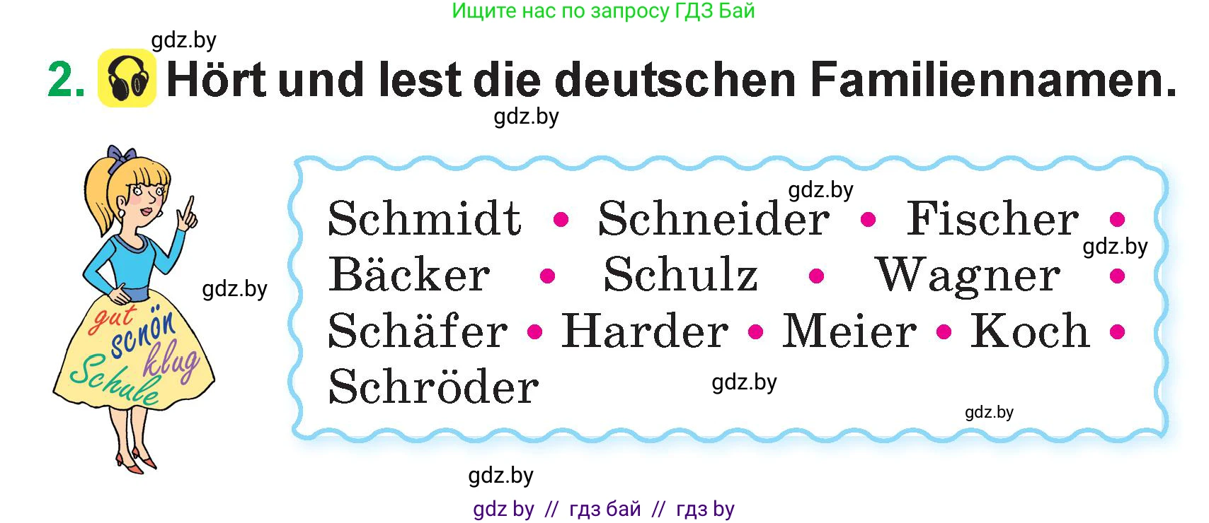 Немецкий язык (Deutsch), 3 класс Учебник (Schülerbuch), авторы: Будько Антонина Филипповна (Budjko Antonina), Урбанович Инна Ювинальевна (Urbanowitsch Ina), издательство Вышэйшая школа, Минск, 2018, бирюзового цвета, Часть 1, страница 86, номер 2, Условие