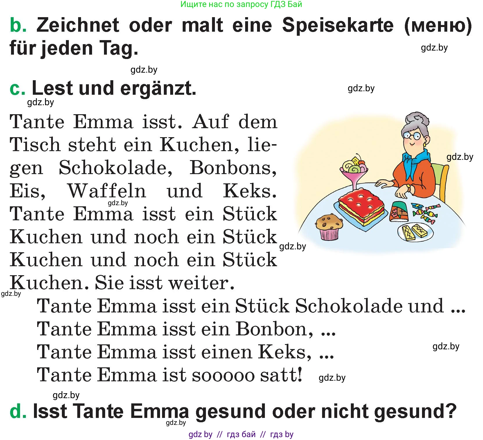 Немецкий язык (Deutsch), 3 класс Учебник (Schülerbuch), авторы: Будько Антонина Филипповна (Budjko Antonina), Урбанович Инна Ювинальевна (Urbanowitsch Ina), издательство Вышэйшая школа, Минск, 2018, бирюзового цвета, Часть 2, страница 15, номер 10, Условие (продолжение 2)
