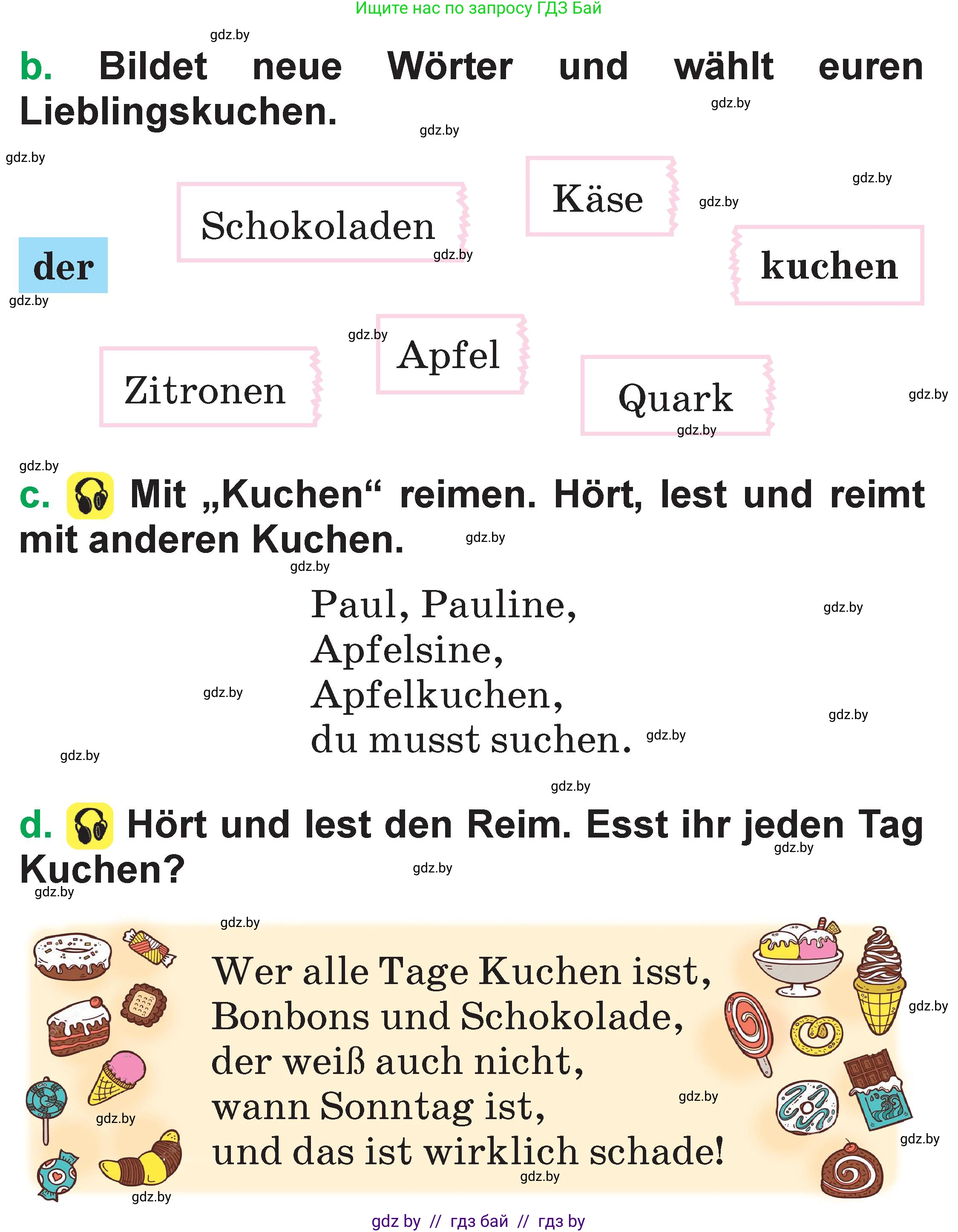 Немецкий язык (Deutsch), 3 класс Учебник (Schülerbuch), авторы: Будько Антонина Филипповна (Budjko Antonina), Урбанович Инна Ювинальевна (Urbanowitsch Ina), издательство Вышэйшая школа, Минск, 2018, бирюзового цвета, Часть 2, страница 8, номер 3, Условие (продолжение 2)