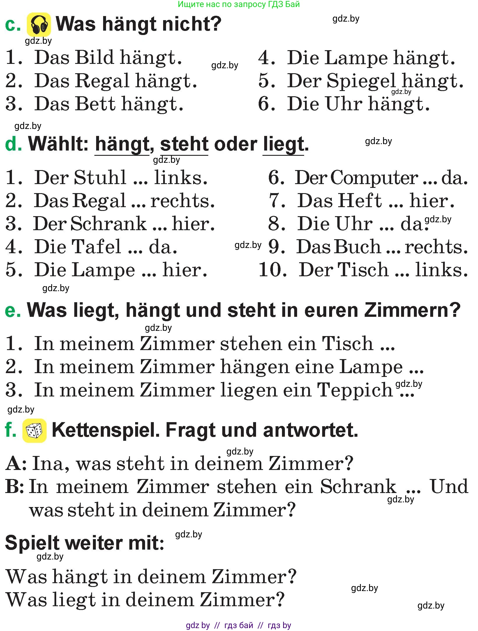 Немецкий язык (Deutsch), 3 класс Учебник (Schülerbuch), авторы: Будько Антонина Филипповна (Budjko Antonina), Урбанович Инна Ювинальевна (Urbanowitsch Ina), издательство Вышэйшая школа, Минск, 2018, бирюзового цвета, Часть 2, страница 41, номер 5, Условие (продолжение 2)