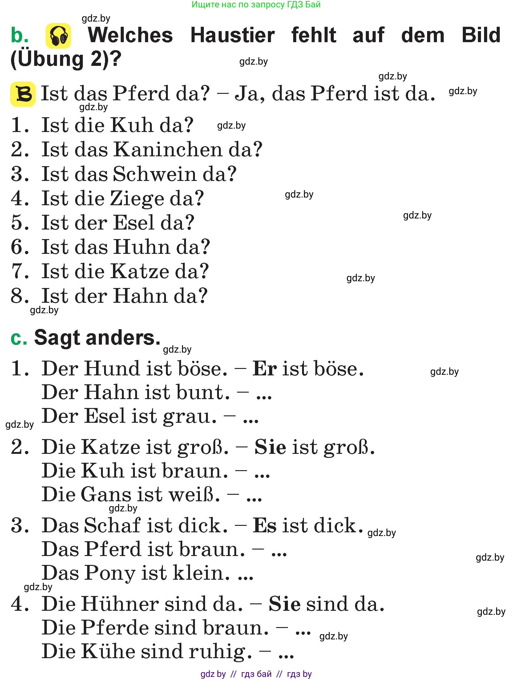 Немецкий язык (Deutsch), 3 класс Учебник (Schülerbuch), авторы: Будько Антонина Филипповна (Budjko Antonina), Урбанович Инна Ювинальевна (Urbanowitsch Ina), издательство Вышэйшая школа, Минск, 2018, бирюзового цвета, Часть 2, страница 60, номер 2, Условие (продолжение 2)