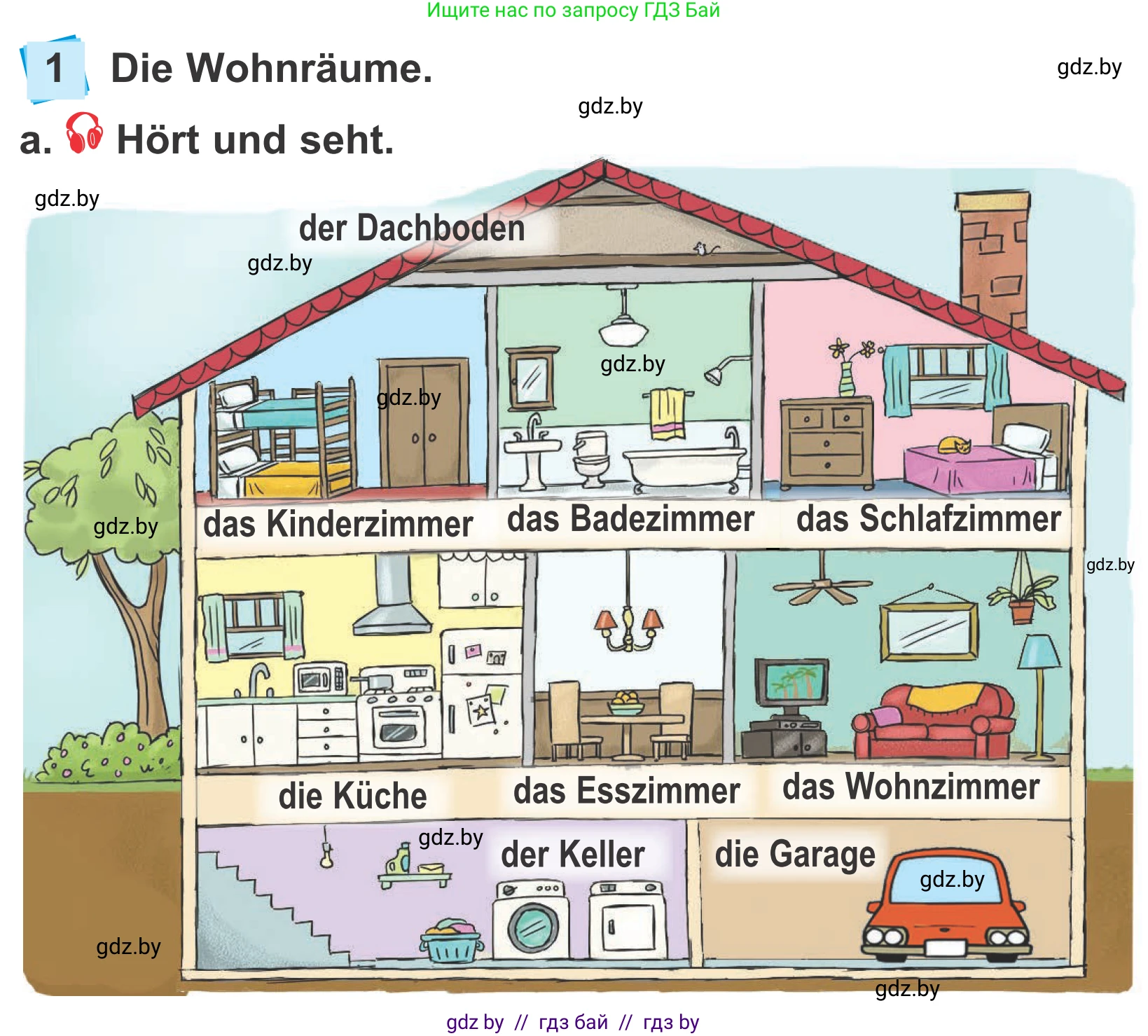 Немецкий язык (Deutsch), 4 класс Учебник (Schülerbuch), авторы: Будько Антонина Филипповна (Budjko Antonina), Урбанович Инна Ювинальевна (Urbanowitsch Ina), издательство Вышэйшая школа, Минск, 2019, жёлтого цвета, Часть 2, страница 49, номер 1a, Условие