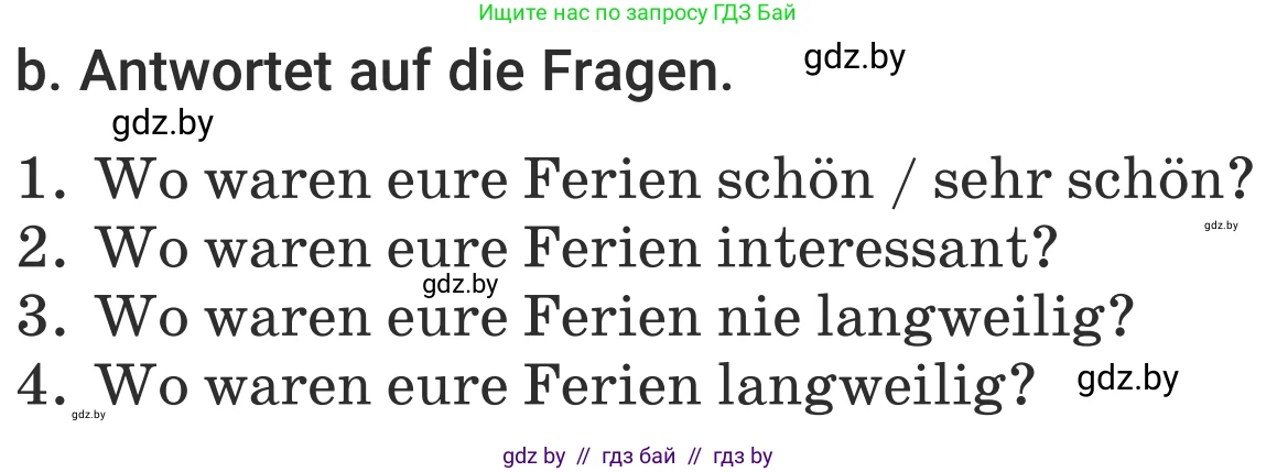 Немецкий язык (Deutsch), 5 класс Учебник (Schülerbuch), авторы: Будько Антонина Филипповна (Budjko Antonina), Урбанович Инна Ювинальевна (Urbanowitsch Ina), издательство Вышэйшая школа, Минск, 2020, жёлтого цвета, Часть 1, страница 26, номер 4b, Условие