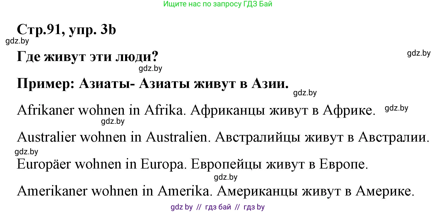 Немецкий язык (Deutsch), 5 класс Учебник (Schülerbuch), авторы: Будько Антонина Филипповна (Budjko Antonina), Урбанович Инна Ювинальевна (Urbanowitsch Ina), издательство Вышэйшая школа, Минск, 2020, жёлтого цвета, Часть 2, страница 91, номер 3b, Решение 1
