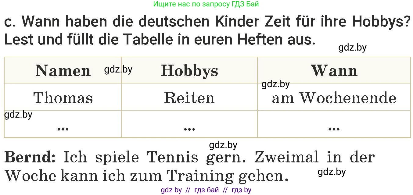 Немецкий язык (Deutsch), 6 класс Учебник (Schülerbuch), авторы: Будько Антонина Филипповна (Budjko Antonina), Урбанович Инна Ювинальевна (Urbanowitsch Ina), издательство Вышэйшая школа, Минск, 2020, бежевого цвета, страница 88, номер c, Условие