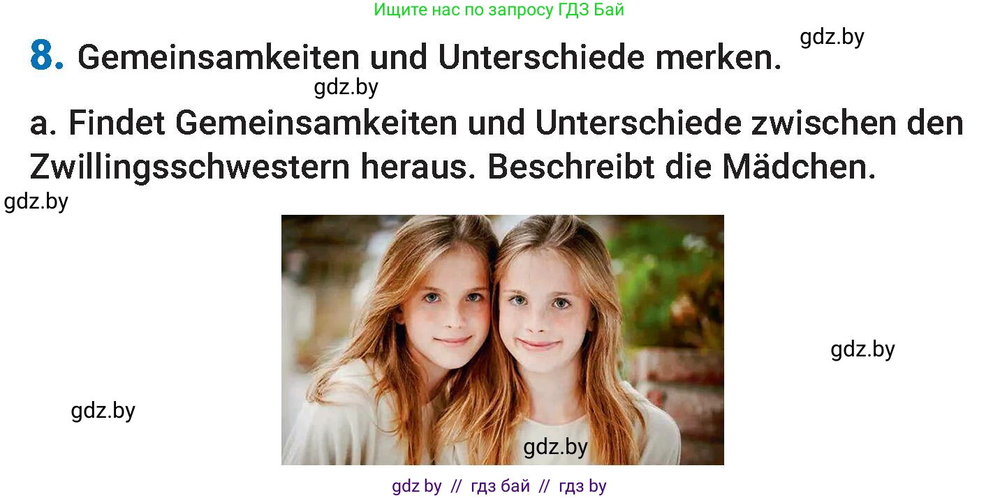 Немецкий язык (Deutsch), 7 класс Учебник (Schülerbuch), авторы: Будько Антонина Филипповна (Budjko Antonina), Урбанович Инна Ювинальевна (Urbanowitsch Ina), издательство Вышэйшая школа, Минск, 2021, страница 55, номер 8, Условие