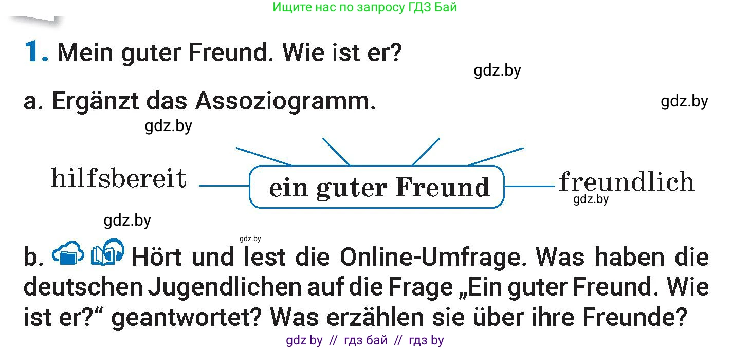 Немецкий язык (Deutsch), 7 класс Учебник (Schülerbuch), авторы: Будько Антонина Филипповна (Budjko Antonina), Урбанович Инна Ювинальевна (Urbanowitsch Ina), издательство Вышэйшая школа, Минск, 2021, страница 70, номер 1, Условие