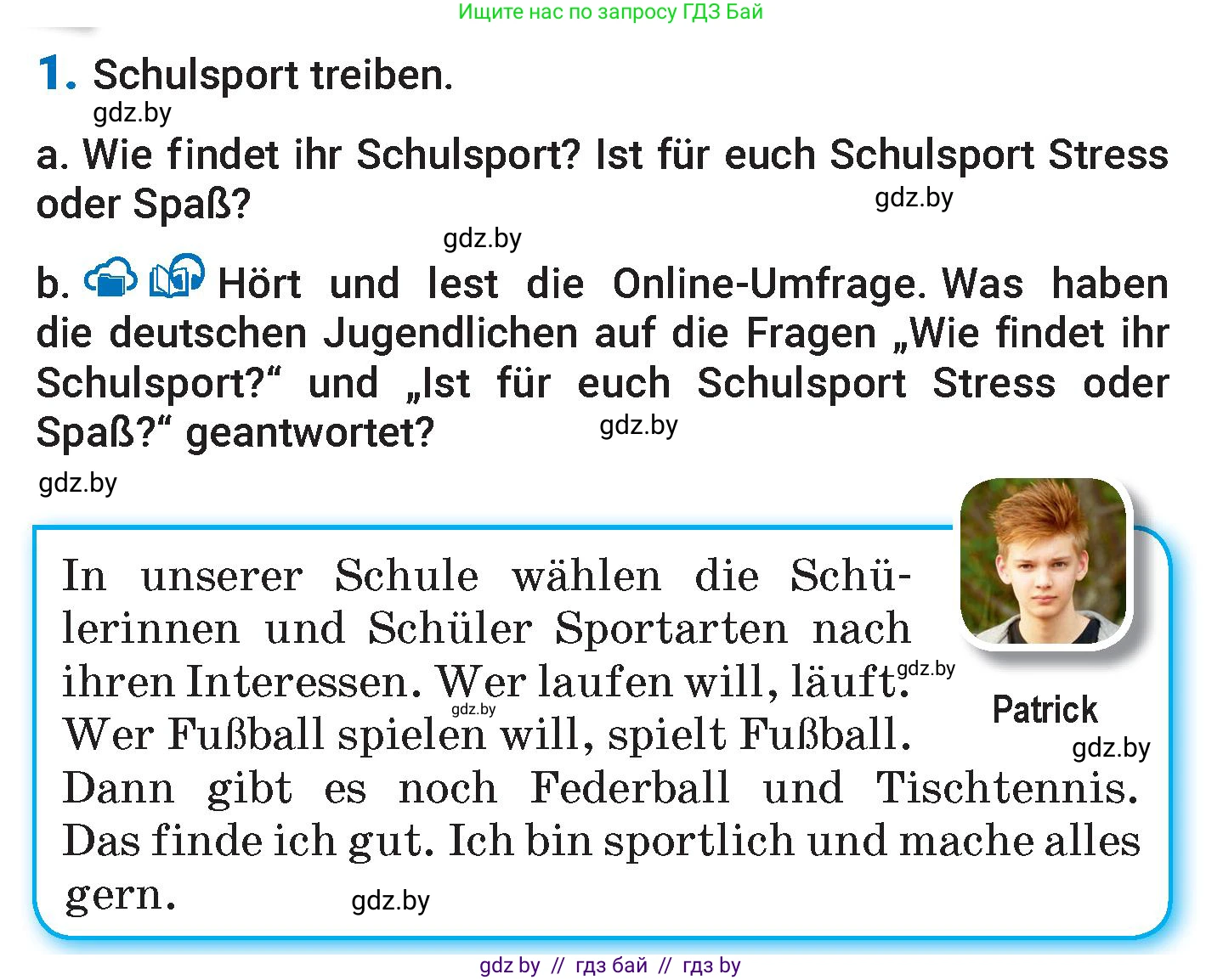 Немецкий язык (Deutsch), 7 класс Учебник (Schülerbuch), авторы: Будько Антонина Филипповна (Budjko Antonina), Урбанович Инна Ювинальевна (Urbanowitsch Ina), издательство Вышэйшая школа, Минск, 2021, страница 101, номер 1, Условие