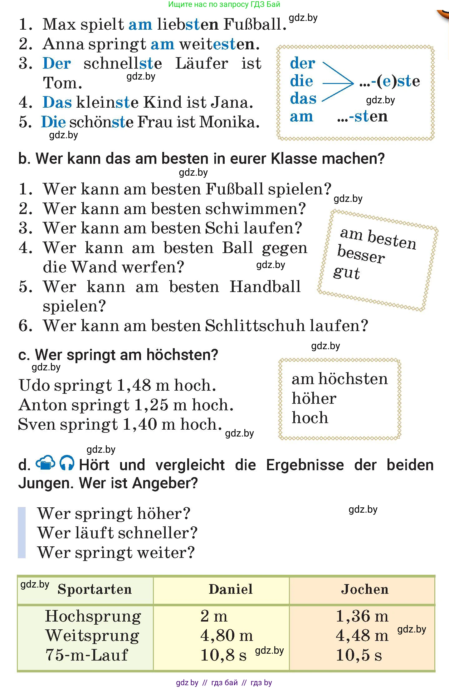 Немецкий язык (Deutsch), 7 класс Учебник (Schülerbuch), авторы: Будько Антонина Филипповна (Budjko Antonina), Урбанович Инна Ювинальевна (Urbanowitsch Ina), издательство Вышэйшая школа, Минск, 2021, страница 122, номер 5, Условие (продолжение 2)