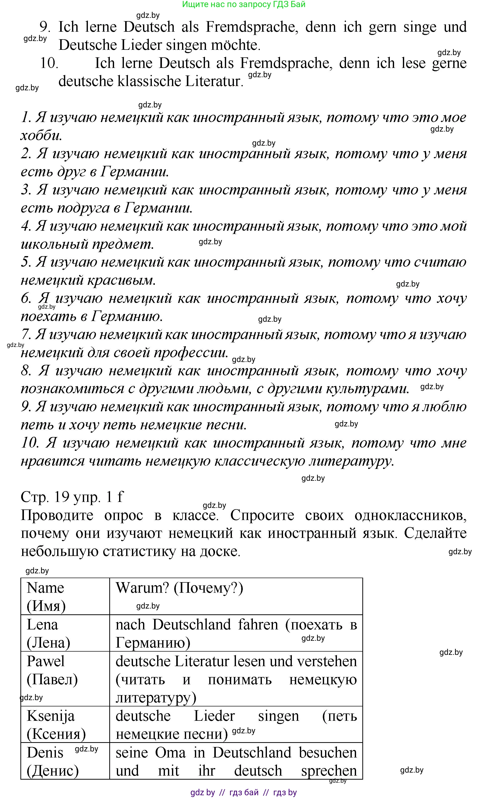 Немецкий язык (Deutsch), 7 класс Учебник (Schülerbuch), авторы: Будько Антонина Филипповна (Budjko Antonina), Урбанович Инна Ювинальевна (Urbanowitsch Ina), издательство Вышэйшая школа, Минск, 2021, страница 16, номер 1, Решение (продолжение 6)